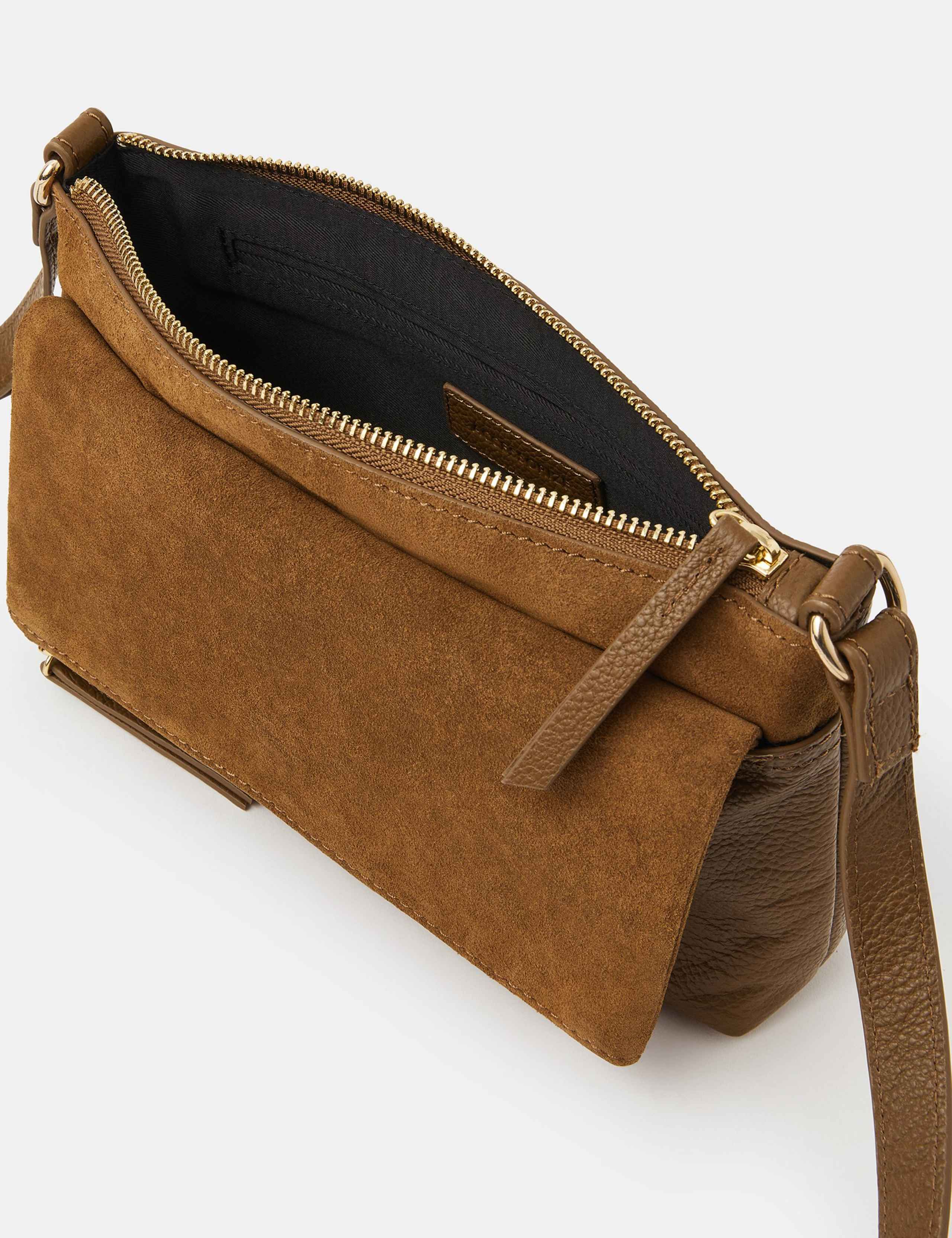 Leather Foldover Flap Cross Body Bag 3 of 4