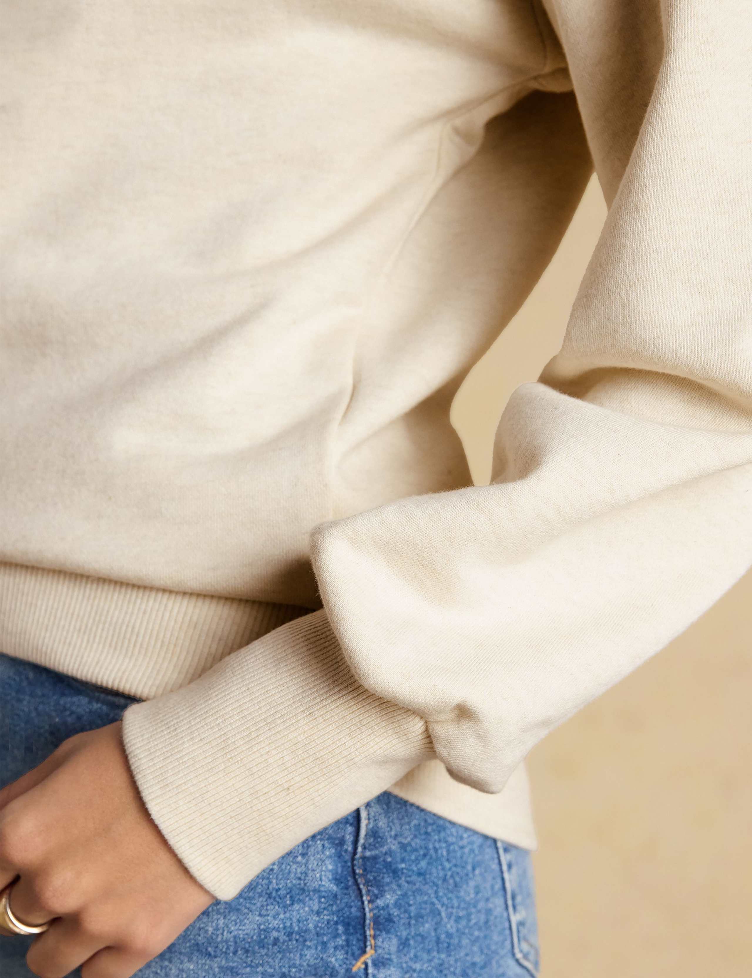 Pure Cotton Embroidered Half Zip Sweatshirt 8 of 8