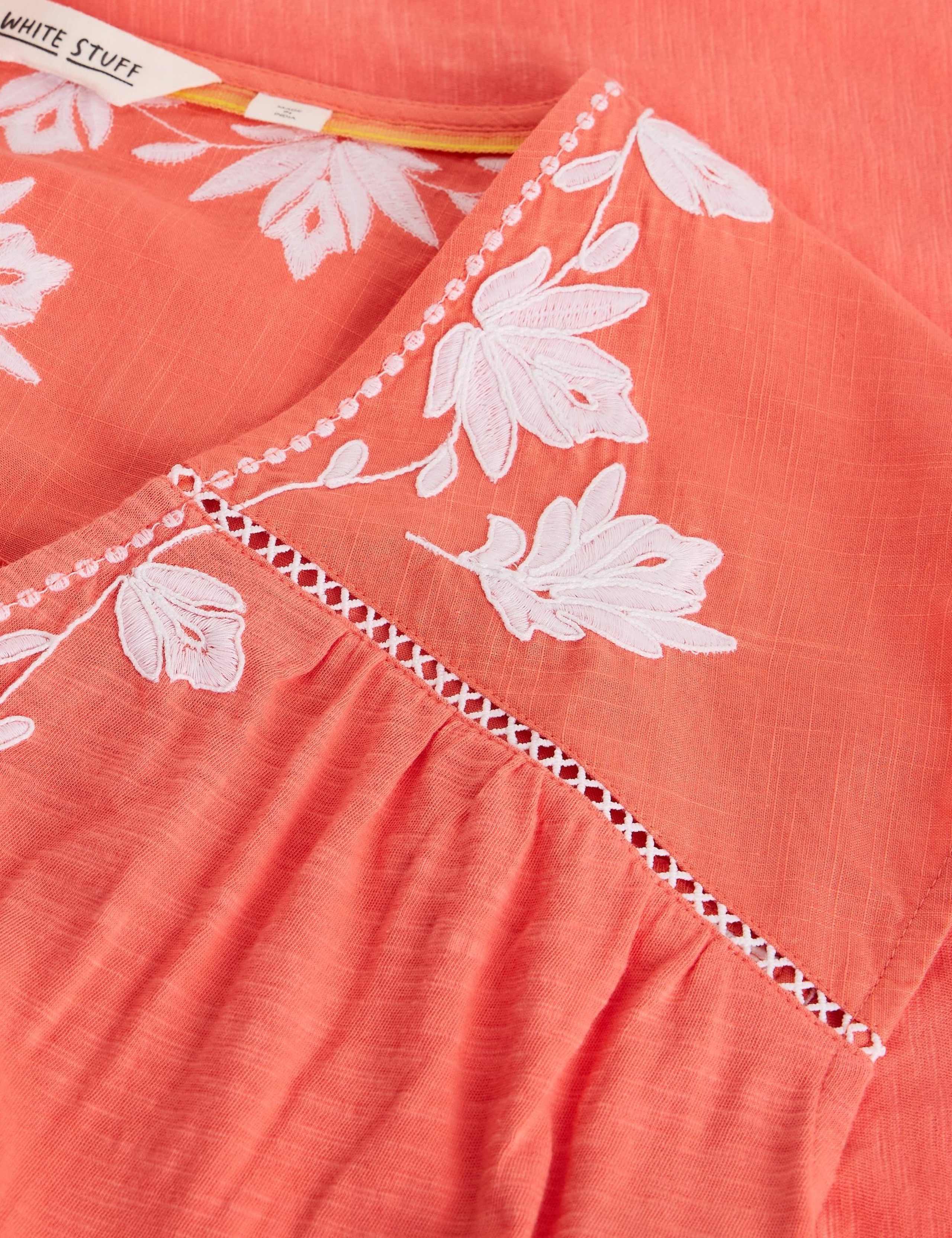 Pure Cotton Embroidered Floral Lace Insert Top 6 of 6