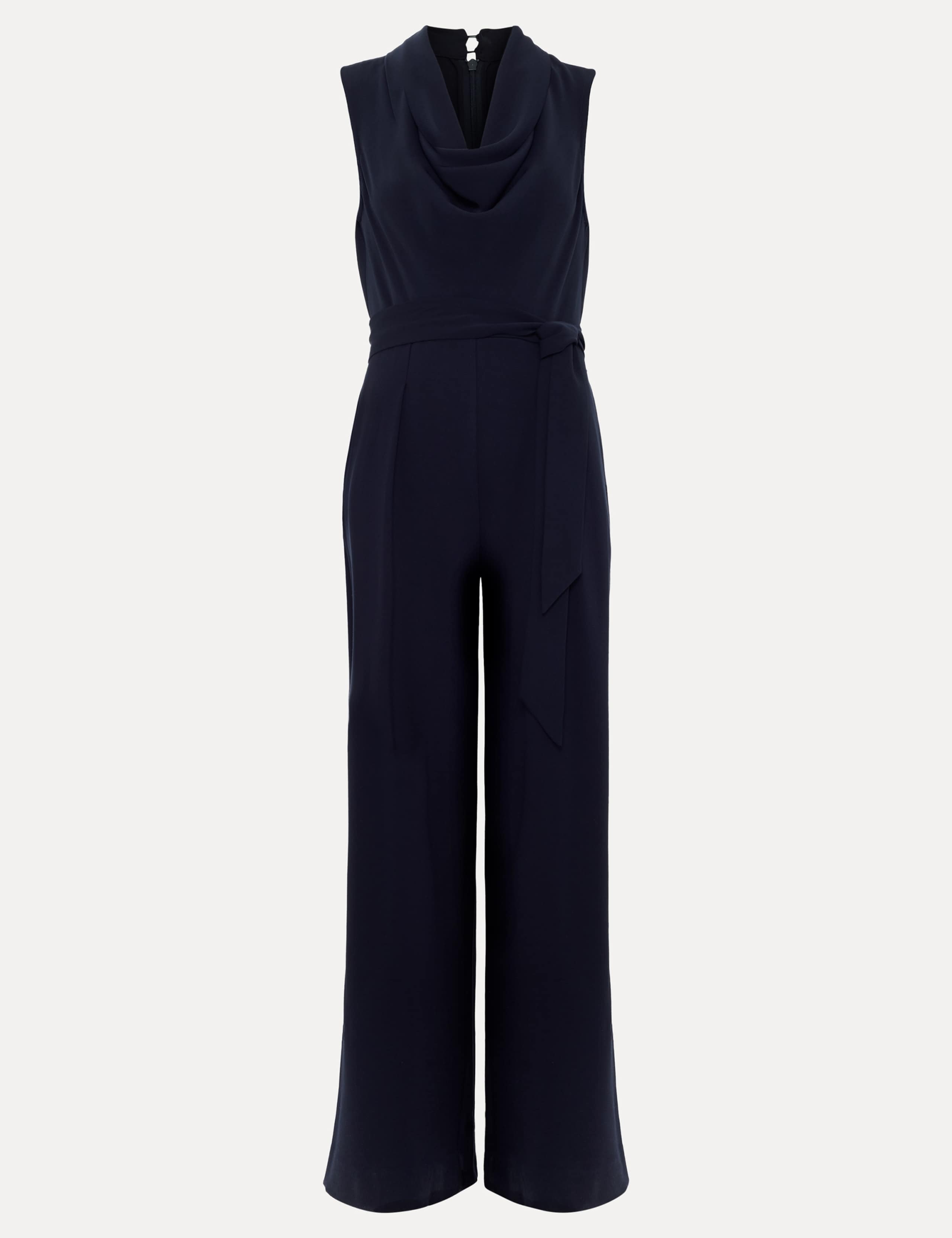 Cowl Neck Belted Sleeveless Jumpsuit 2 of 7