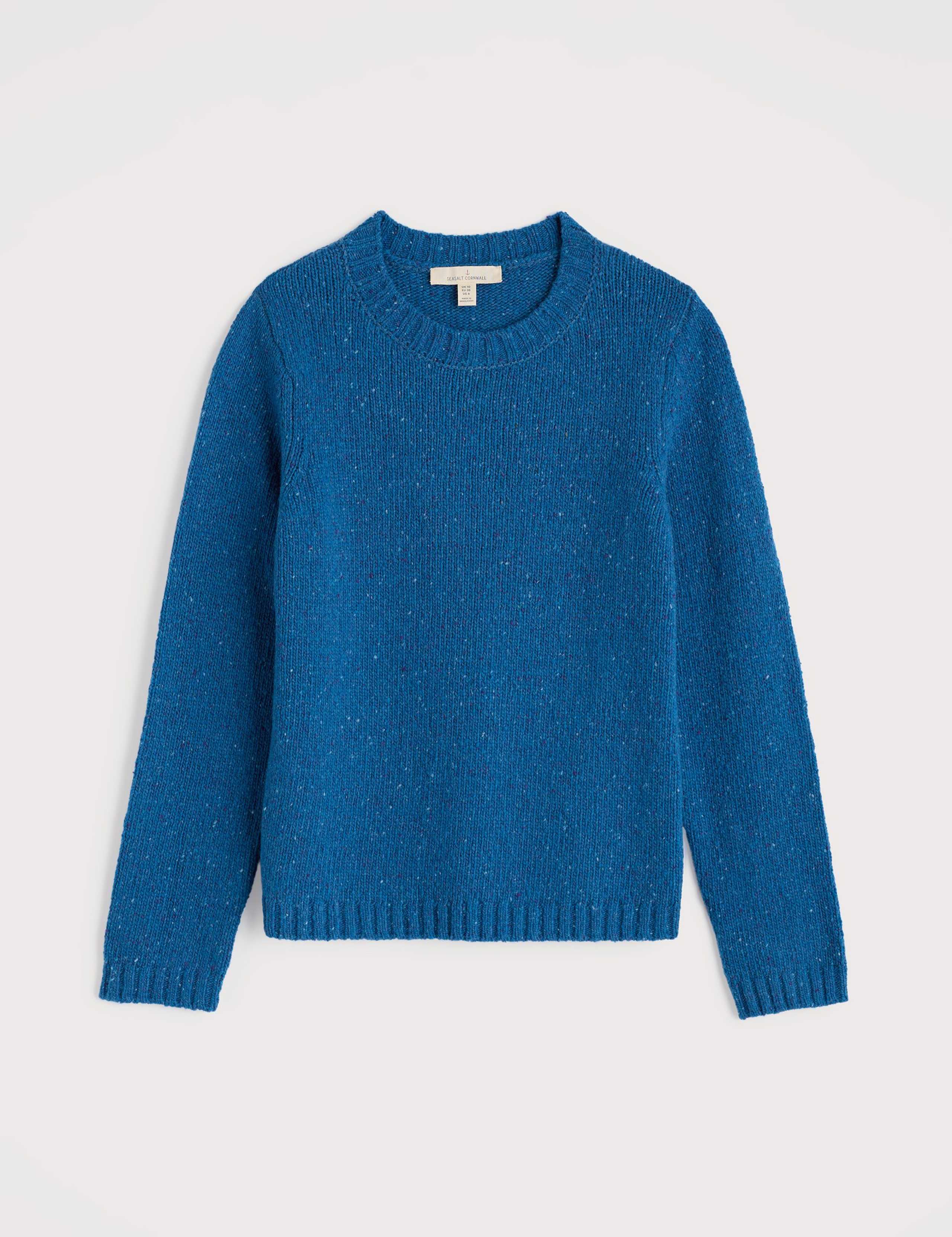 Merino Wool Rich Textured Crew Neck Jumper 2 of 5