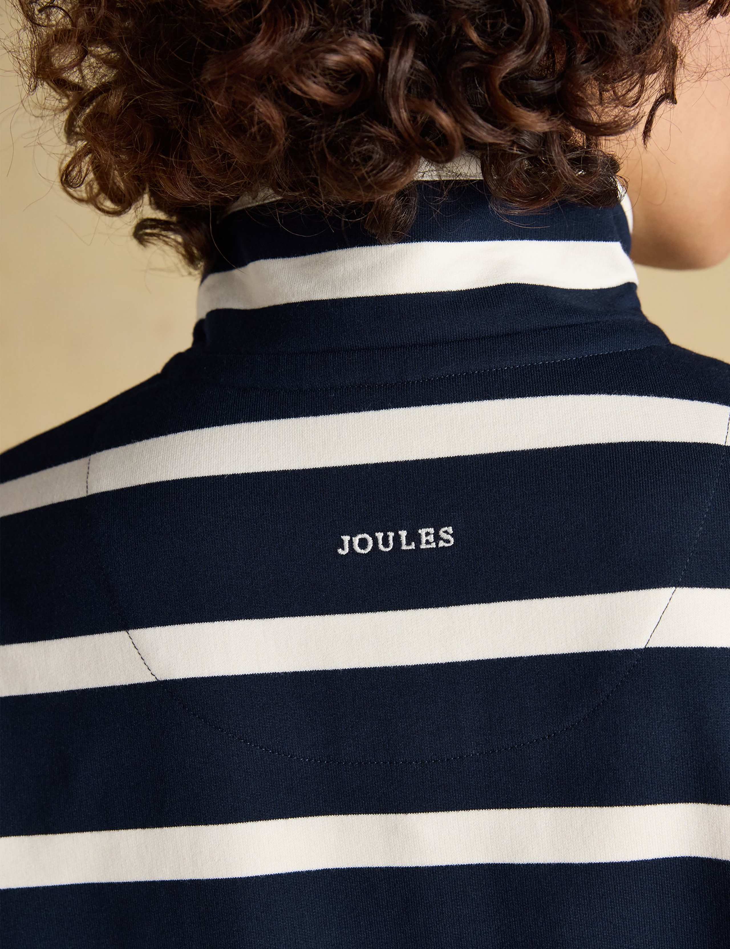 Cotton Rich Striped Funnel Neck Sweatshirt 6 of 8