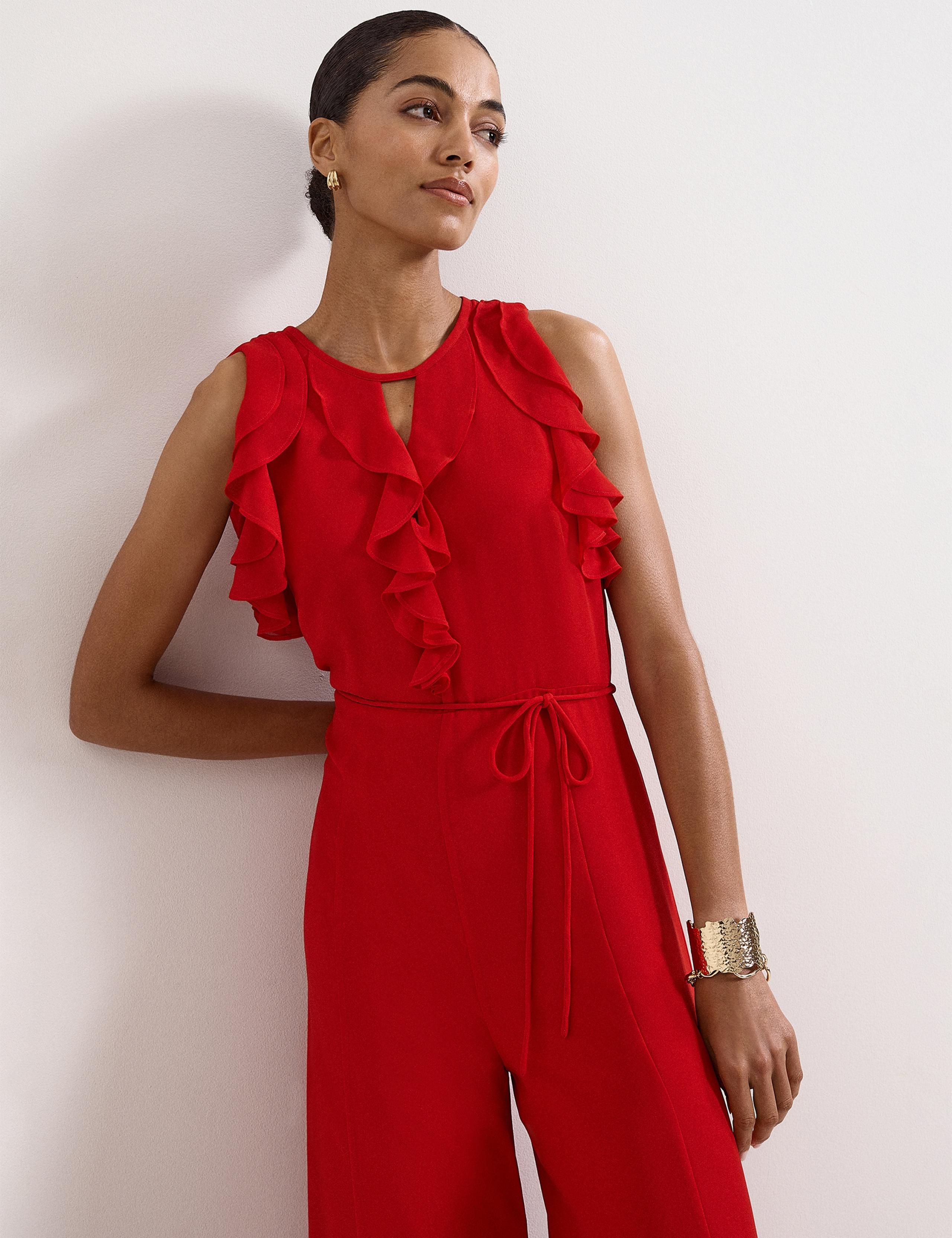 Frill Detail Sleeveless Wide Leg Jumpsuit 3 of 6