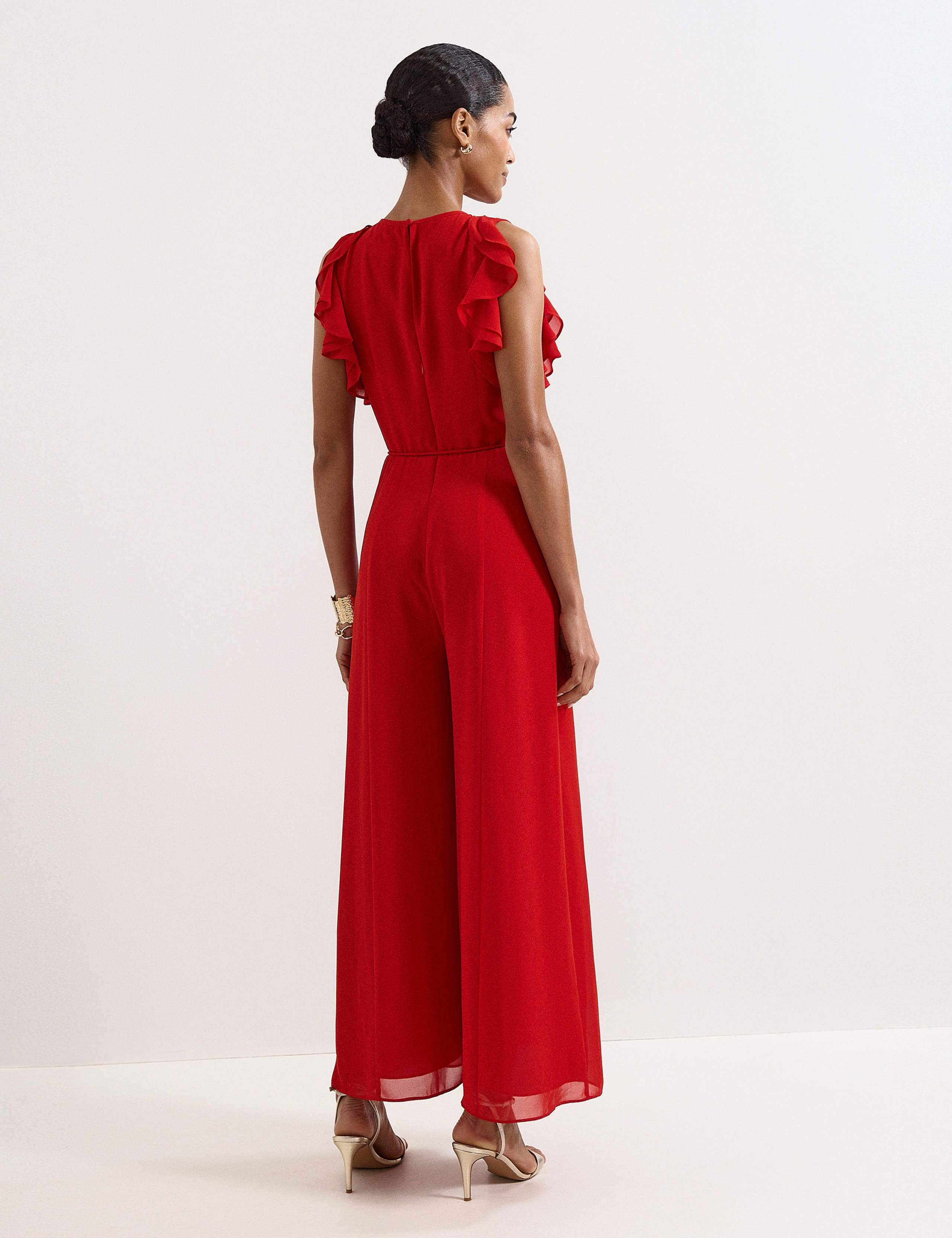 Frill Detail Sleeveless Wide Leg Jumpsuit 5 of 6