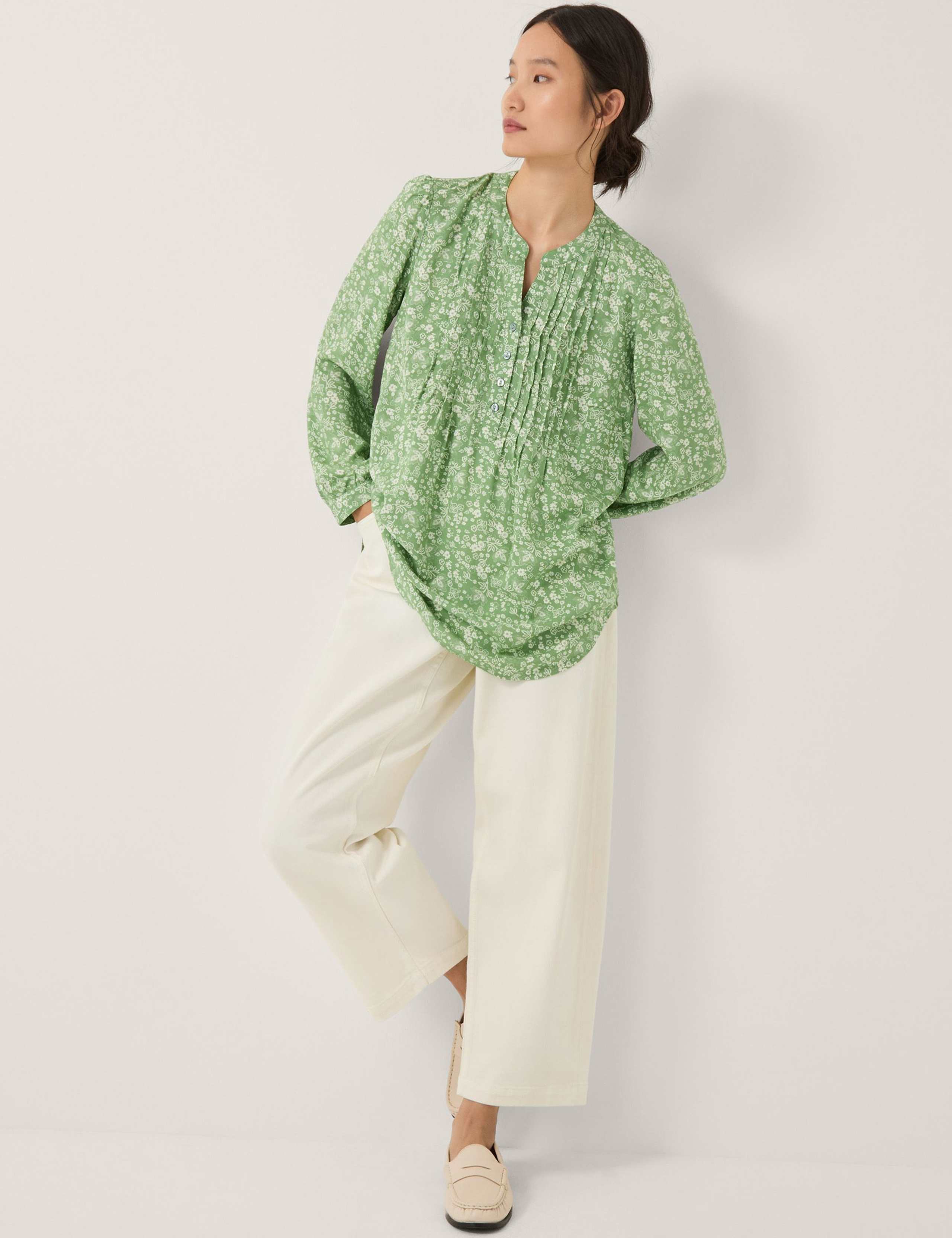 Floral Pintuck Blouse 4 of 5