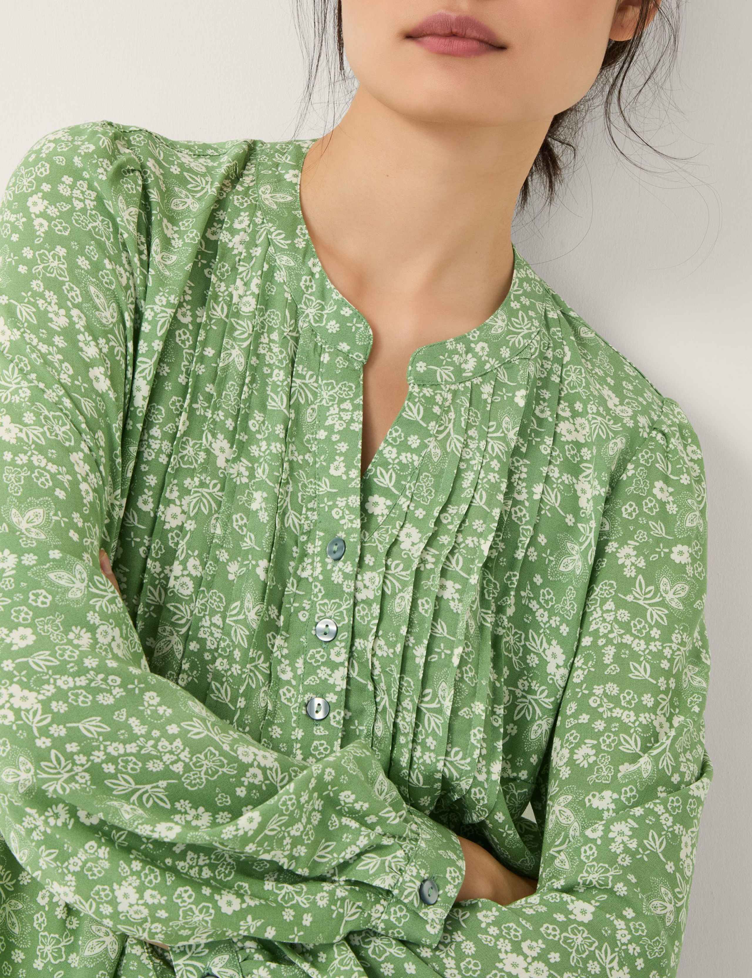 Floral Pintuck Blouse 5 of 5