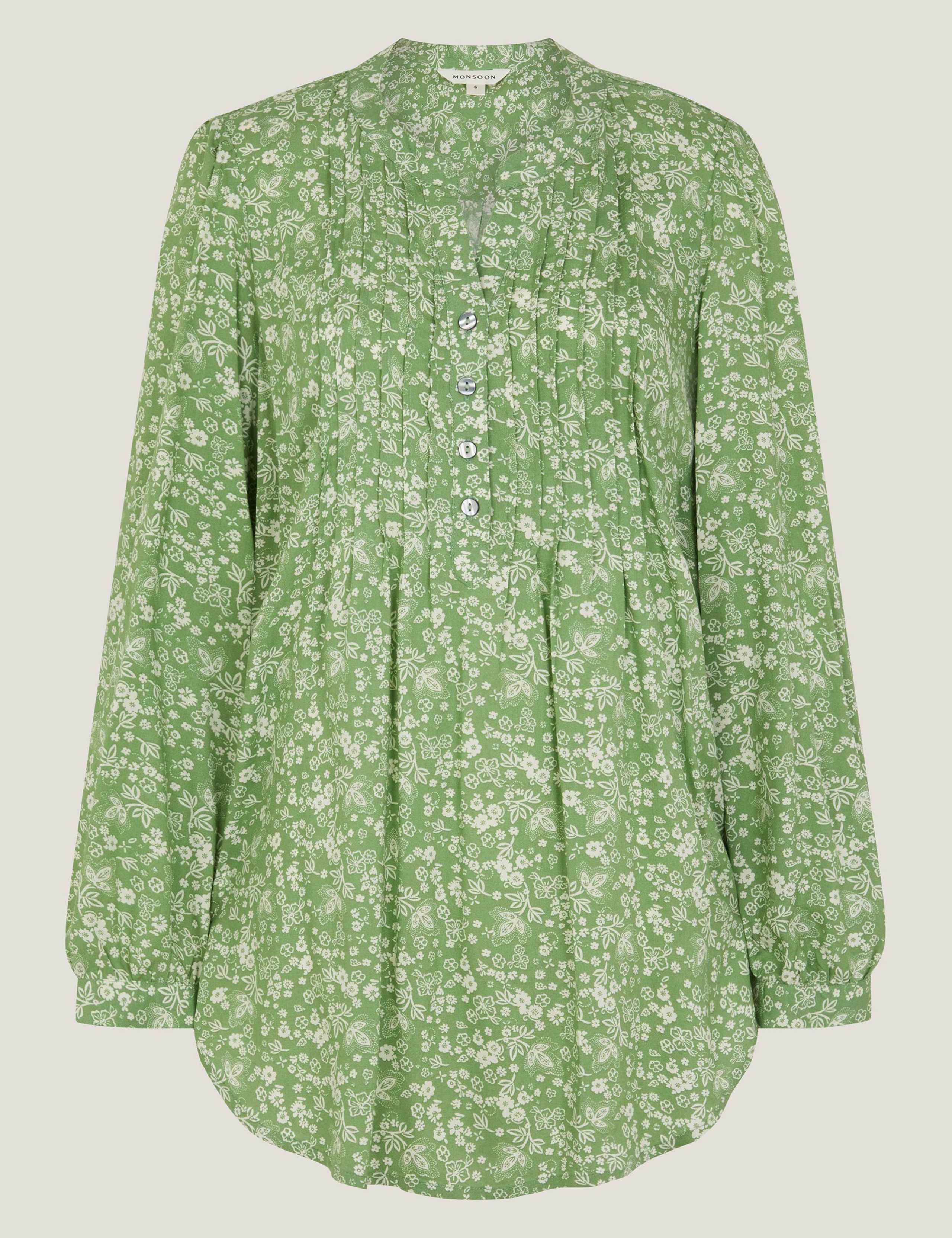 Floral Pintuck Blouse 2 of 5