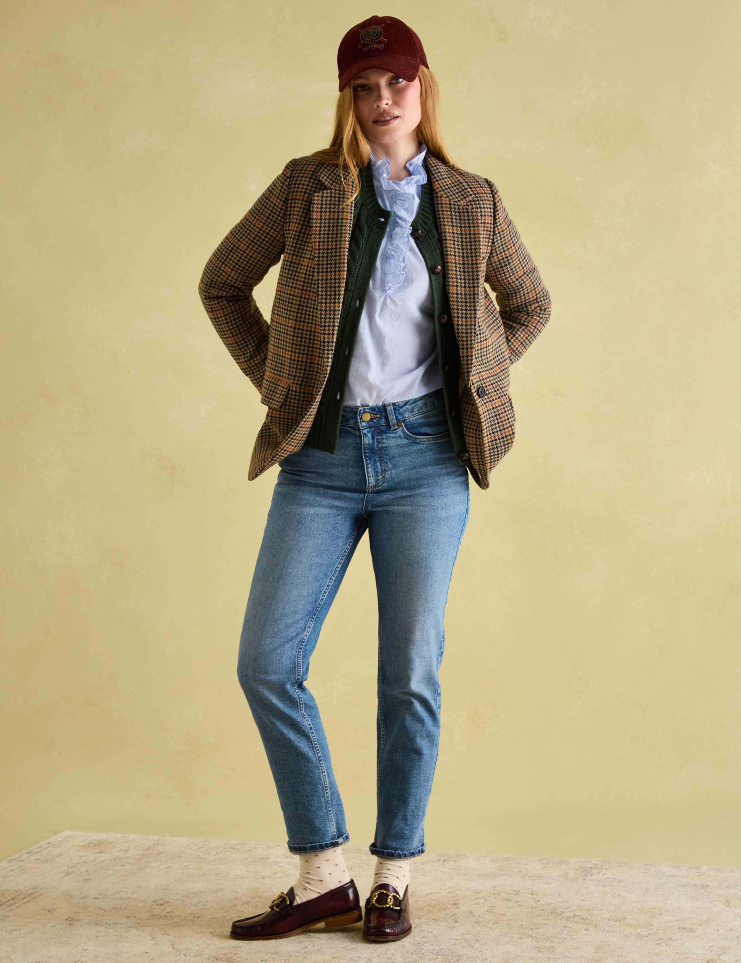 Checked Longline Blazer with Wool 5 of 9