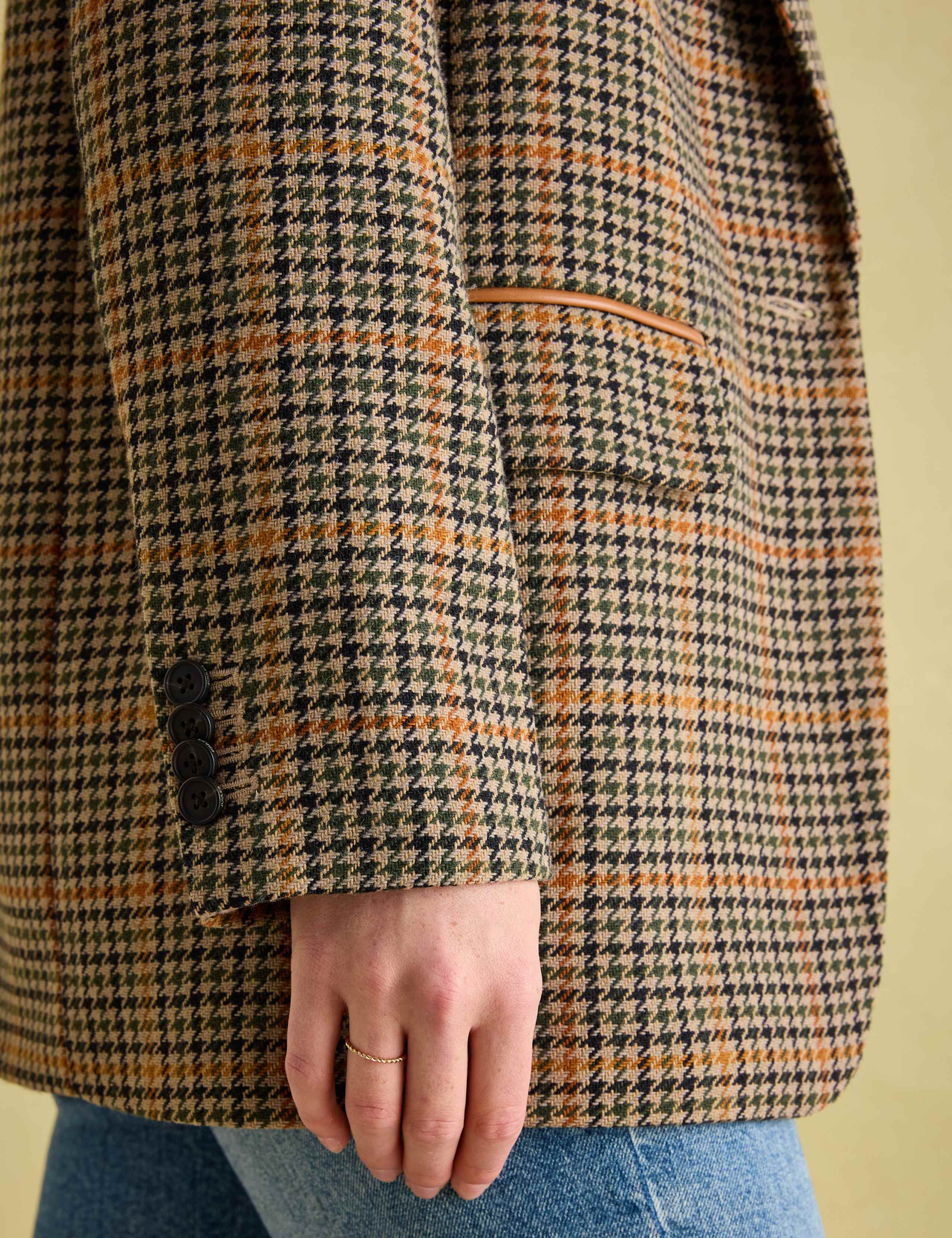 Checked Longline Blazer with Wool 9 of 9
