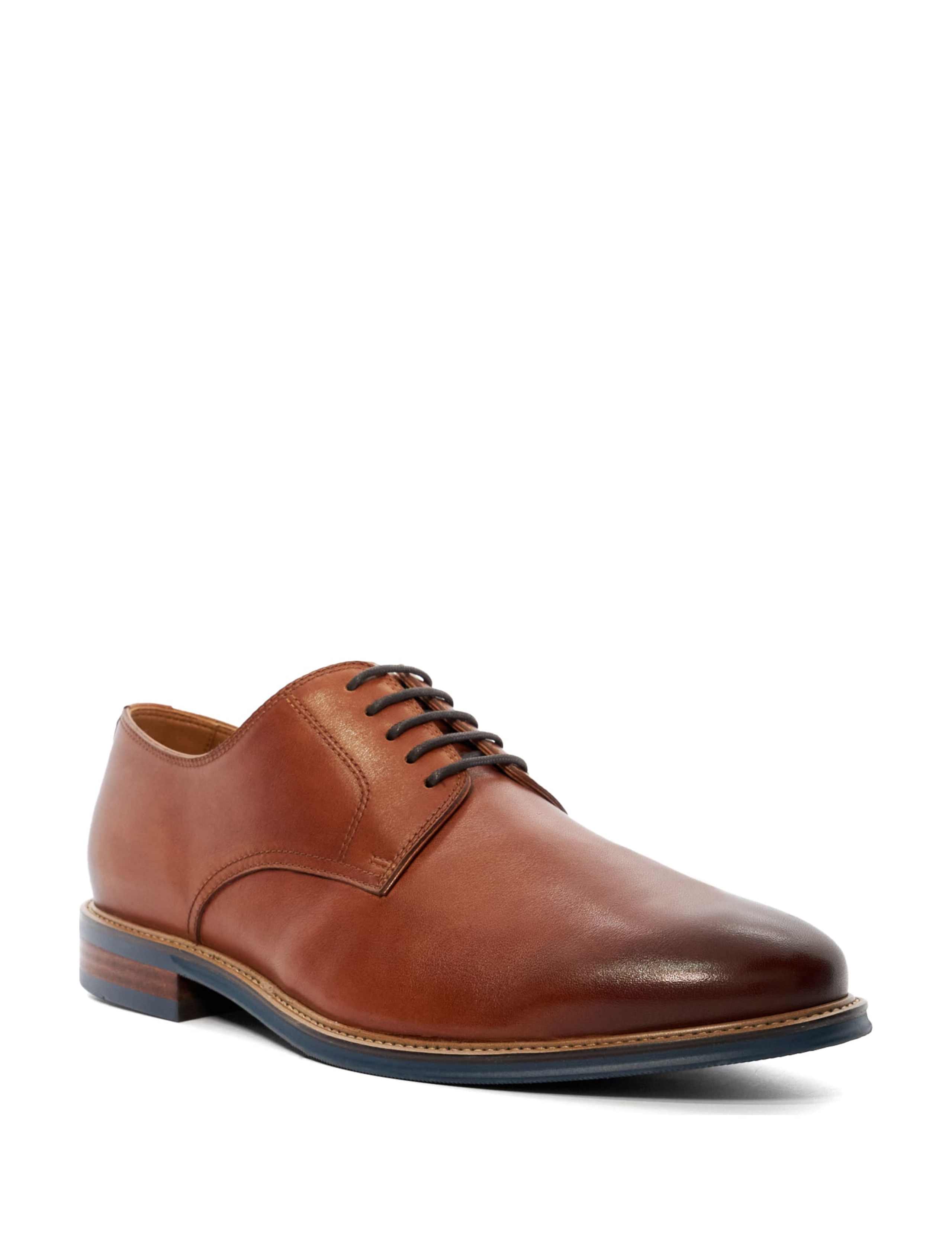 Wide Fit Leather Derby Shoes 3 of 6