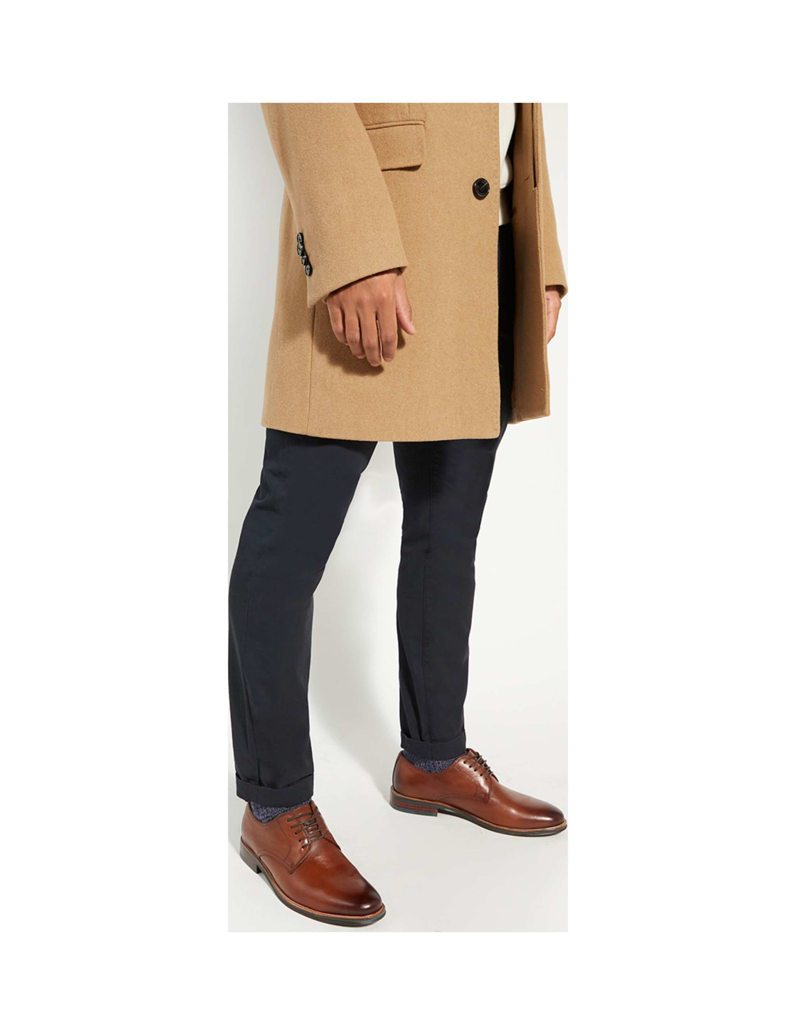 Wide Fit Leather Derby Shoes 5 of 6