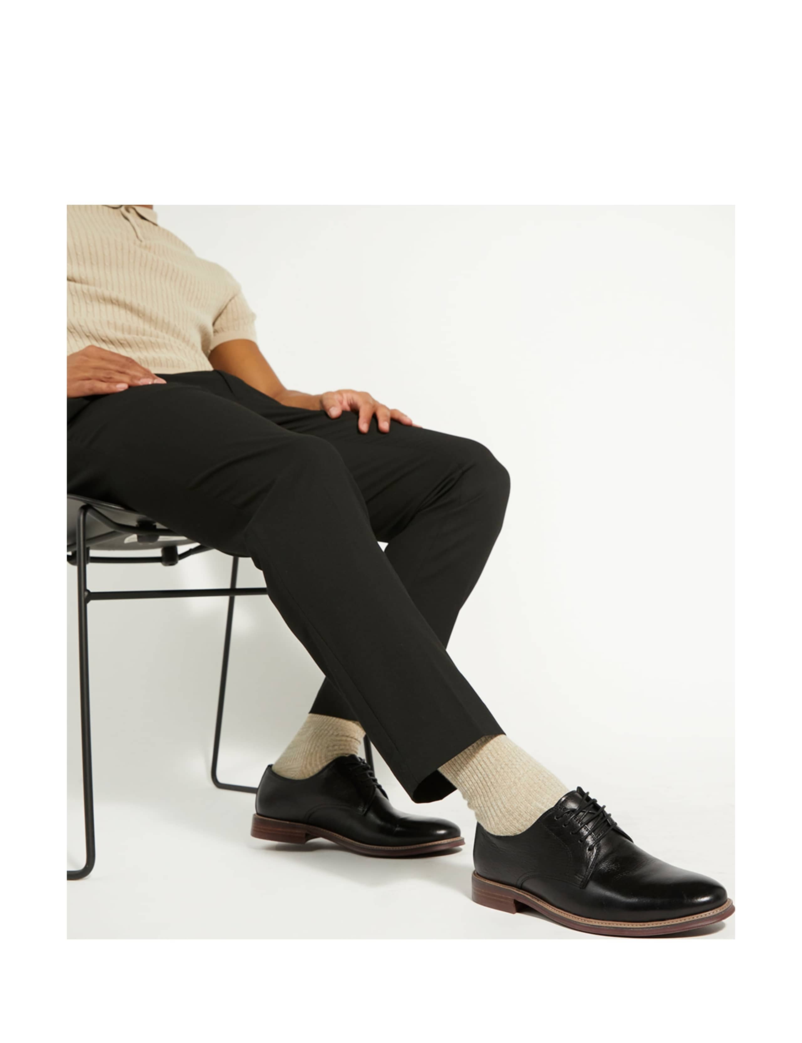 Wide Fit Leather Derby Shoes 6 of 6