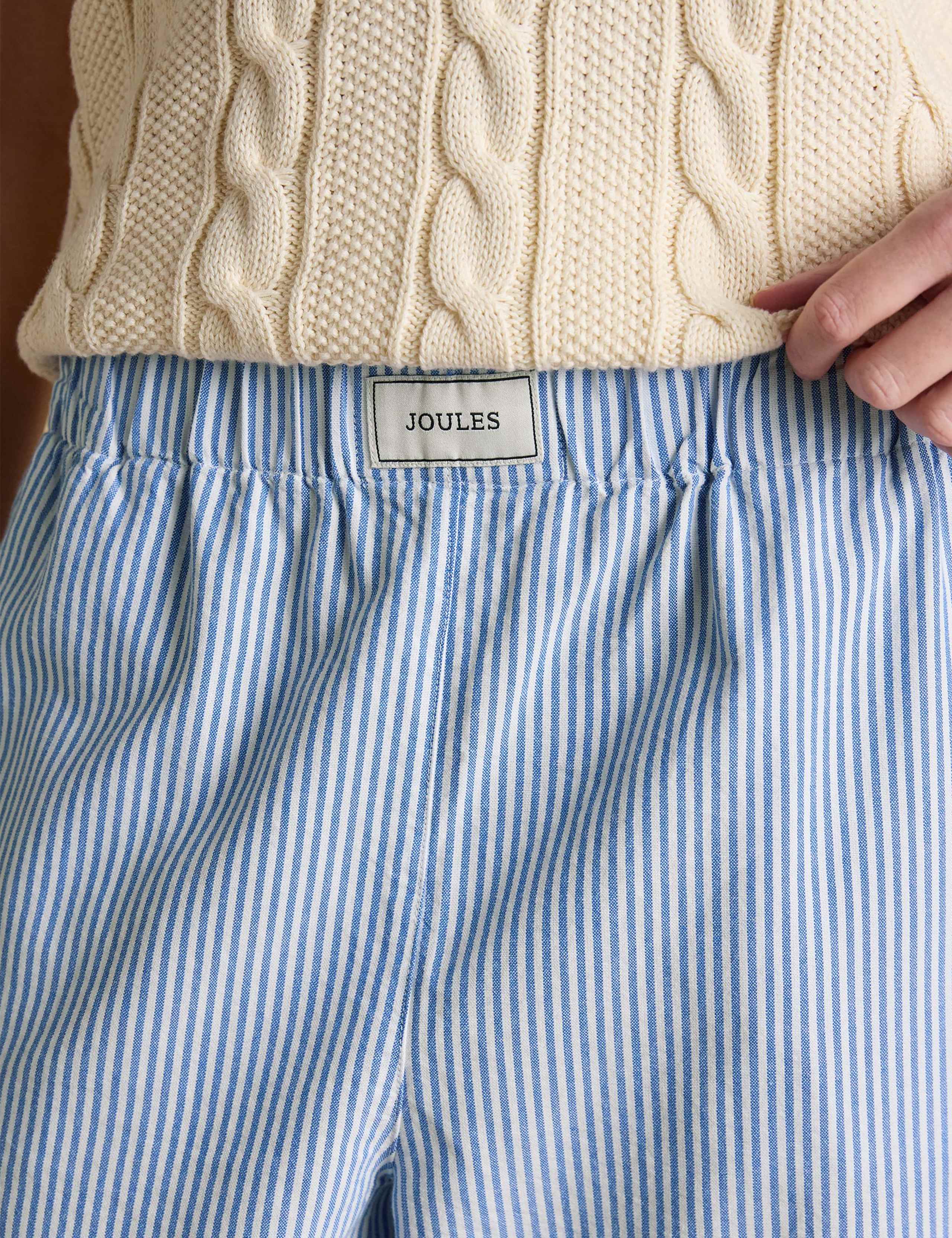 Pure Cotton Striped Wide Leg Trousers 5 of 7