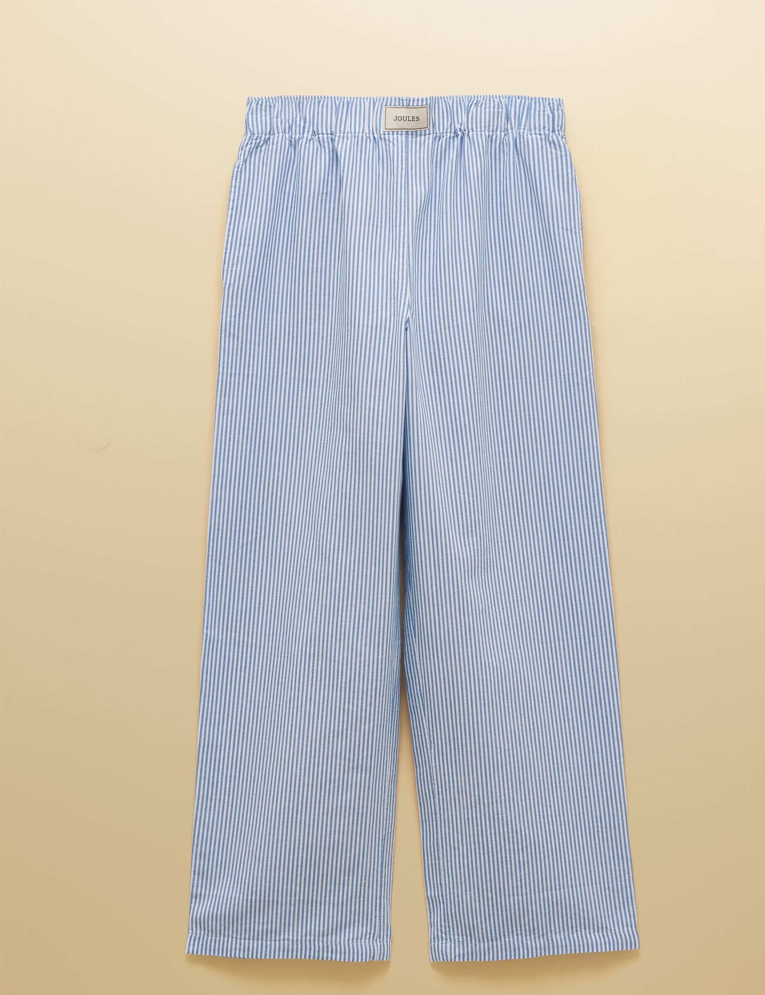 Pure Cotton Striped Wide Leg Trousers 2 of 7