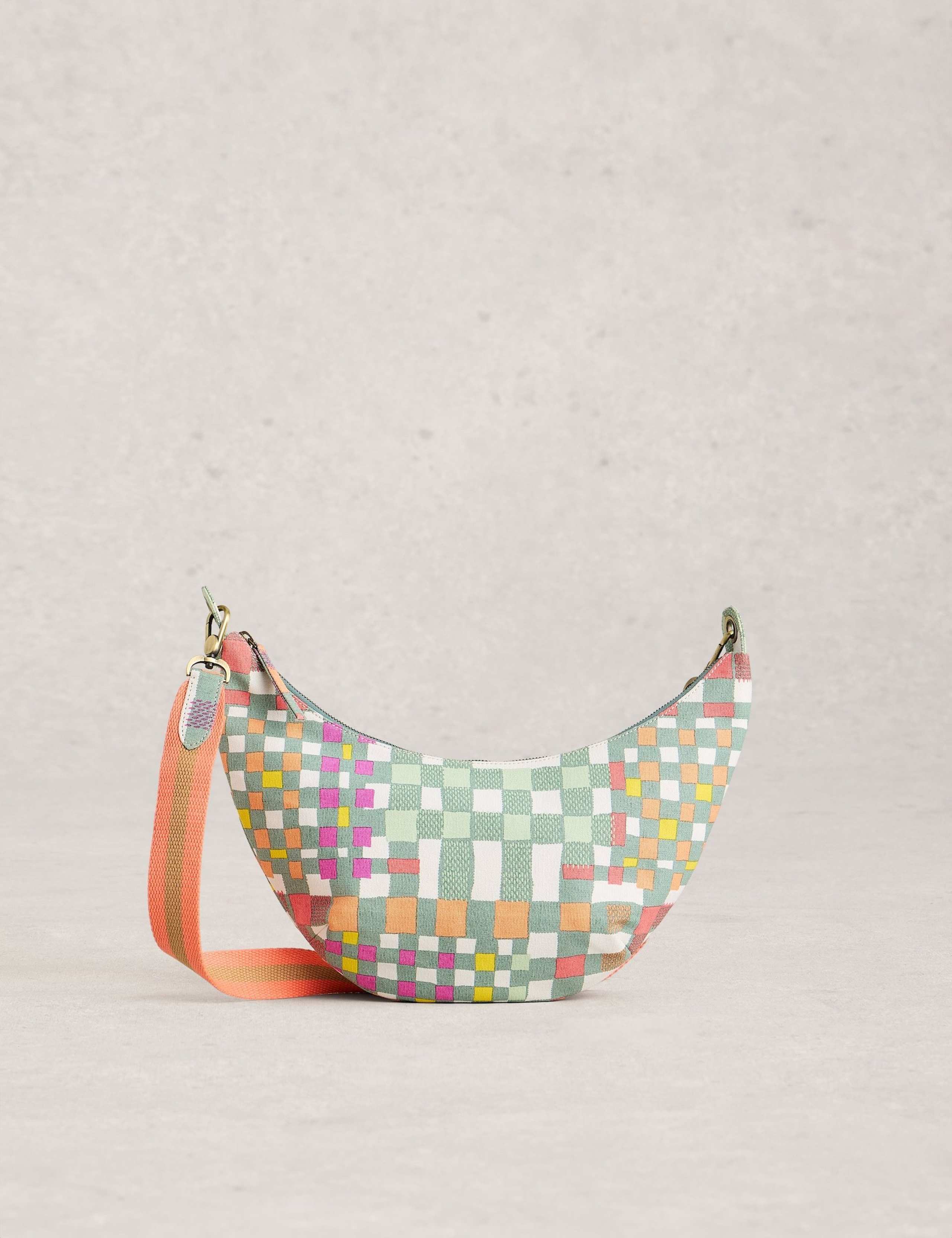 Canvas Striped Cross Body Bag 1 of 4