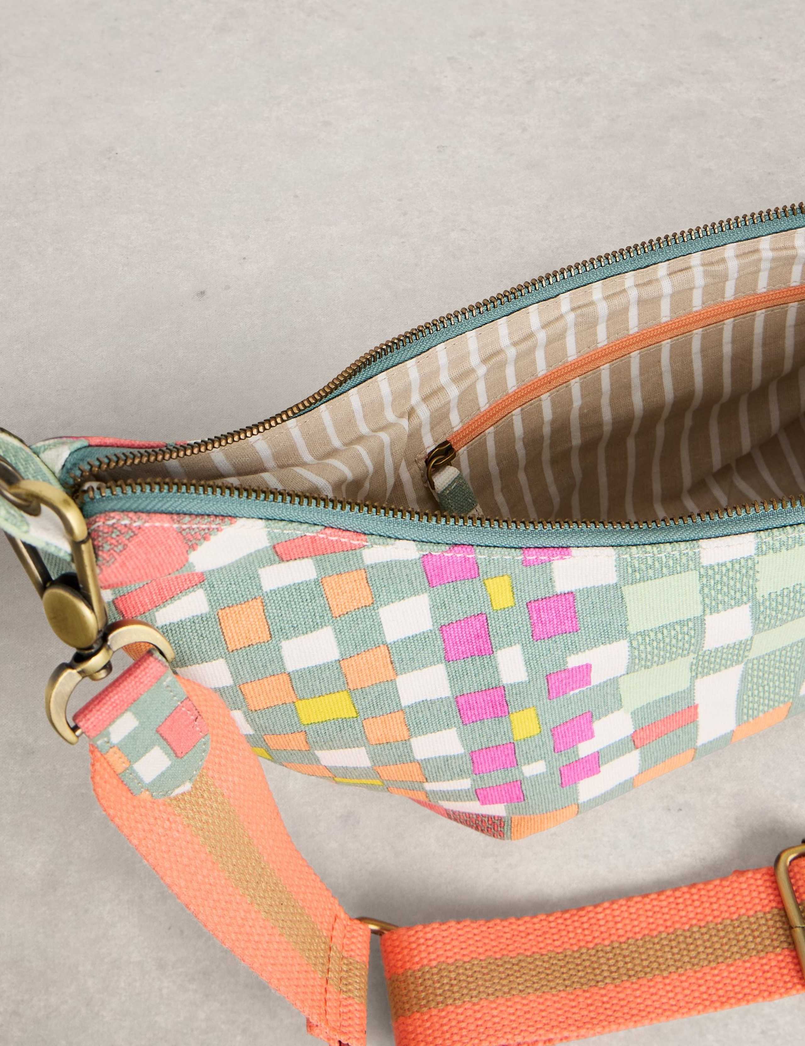 Canvas Striped Cross Body Bag 4 of 4