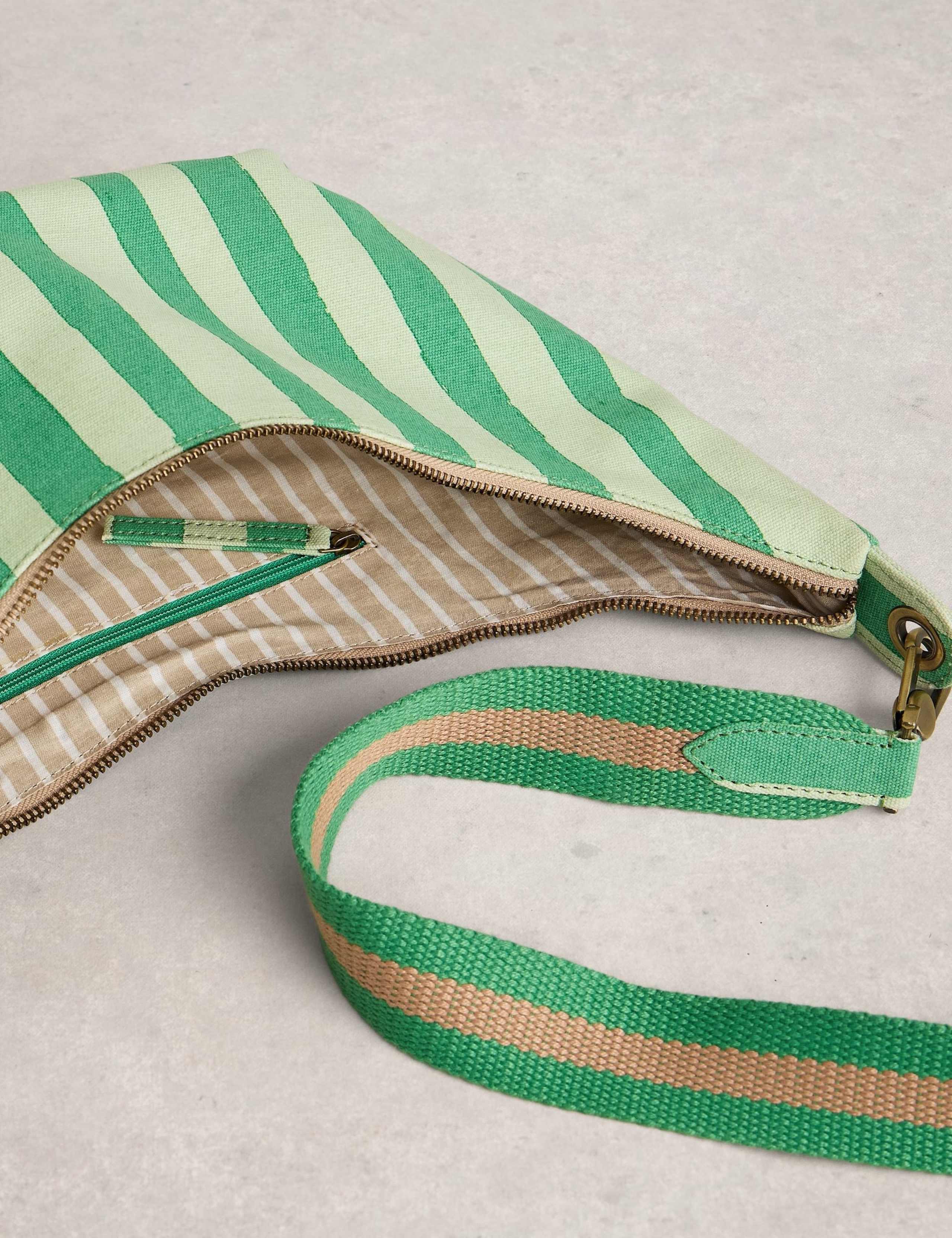 Canvas Striped Cross Body Bag 3 of 4