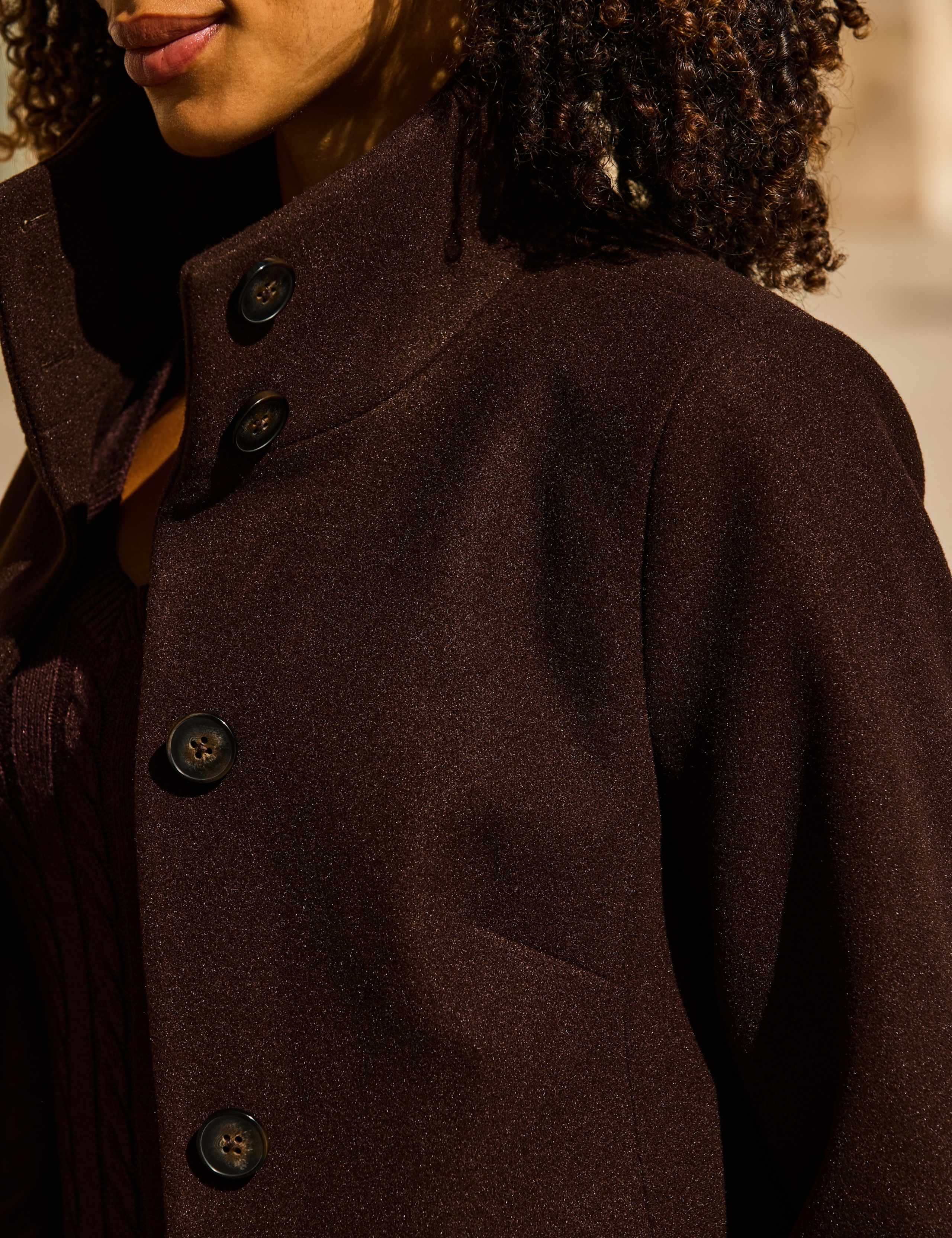 Funnel Neck Longline Coat 2 of 7