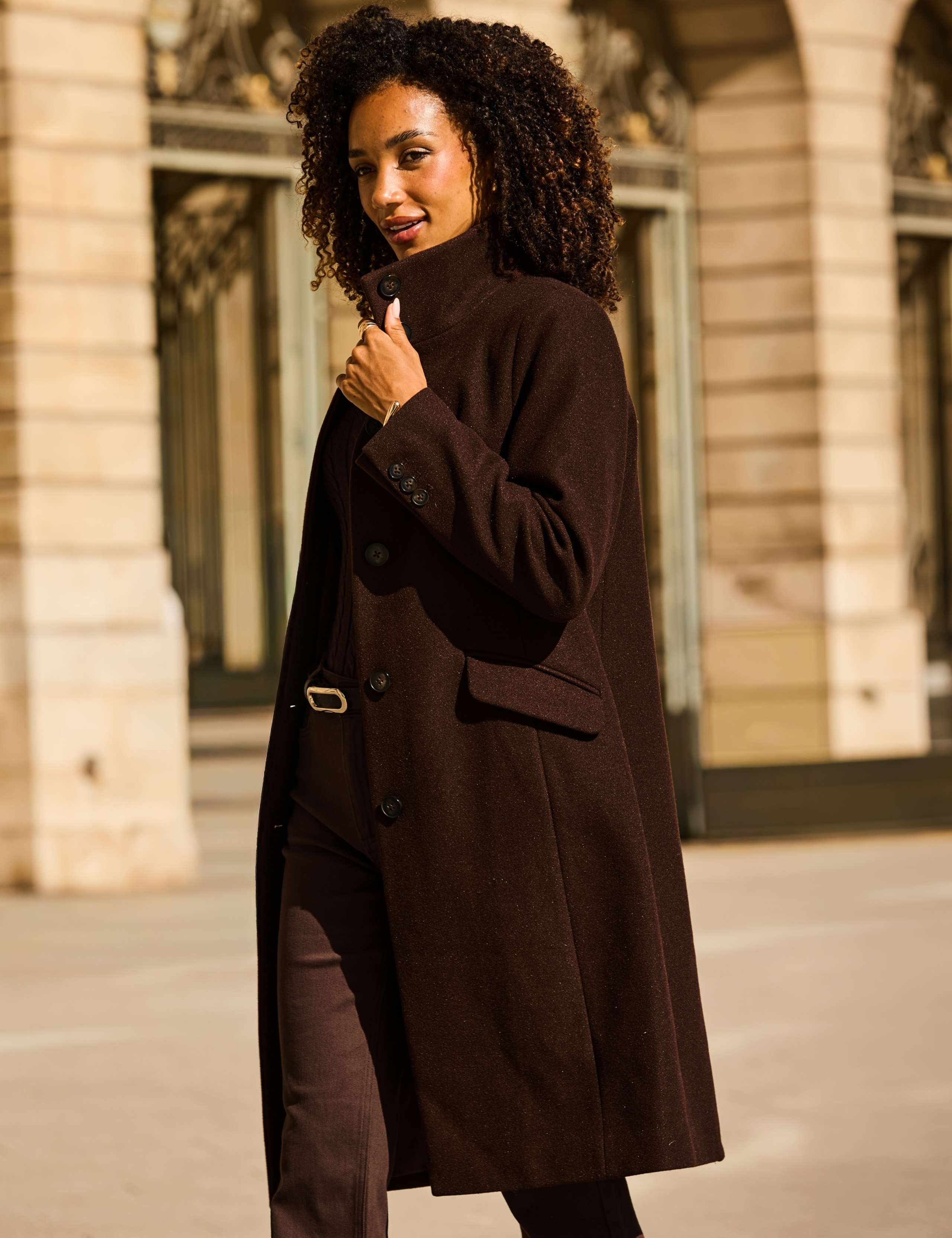 Funnel Neck Longline Coat 6 of 7