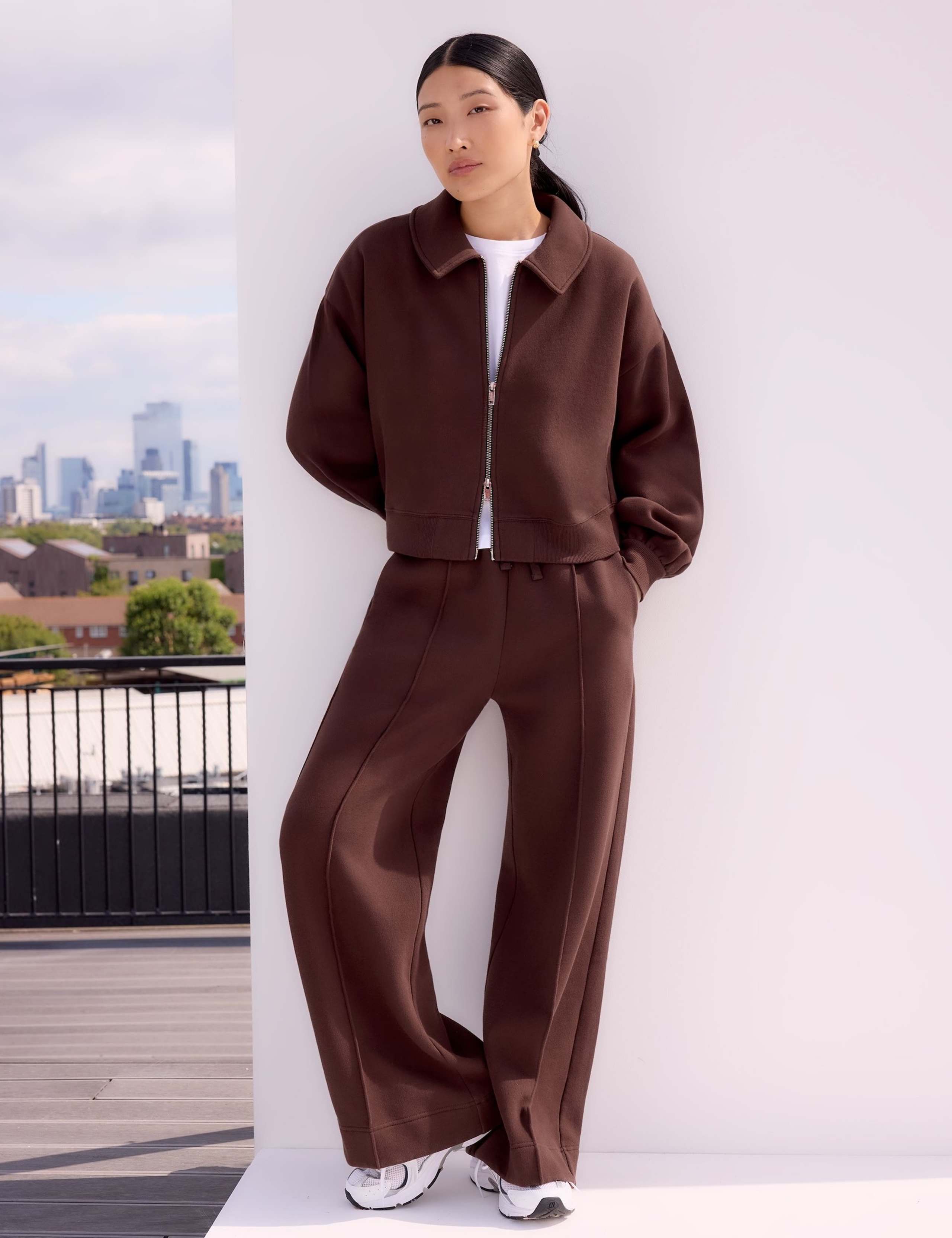 Cotton Rich Relaxed Collared Bomber Jacket 2 of 5