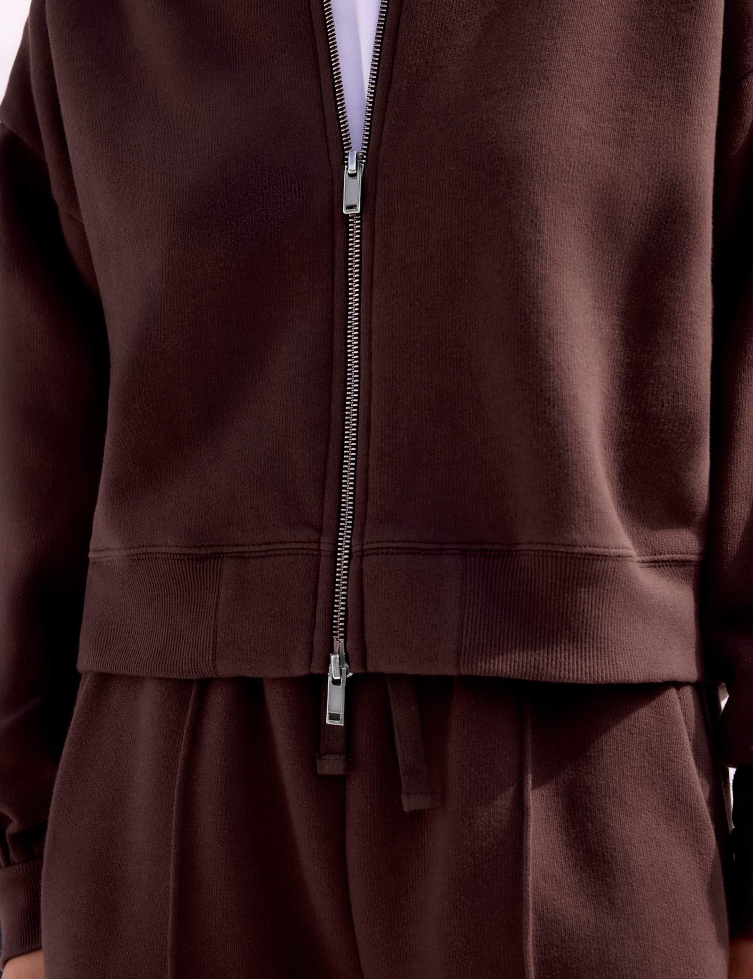 Cotton Rich Relaxed Collared Bomber Jacket 5 of 5