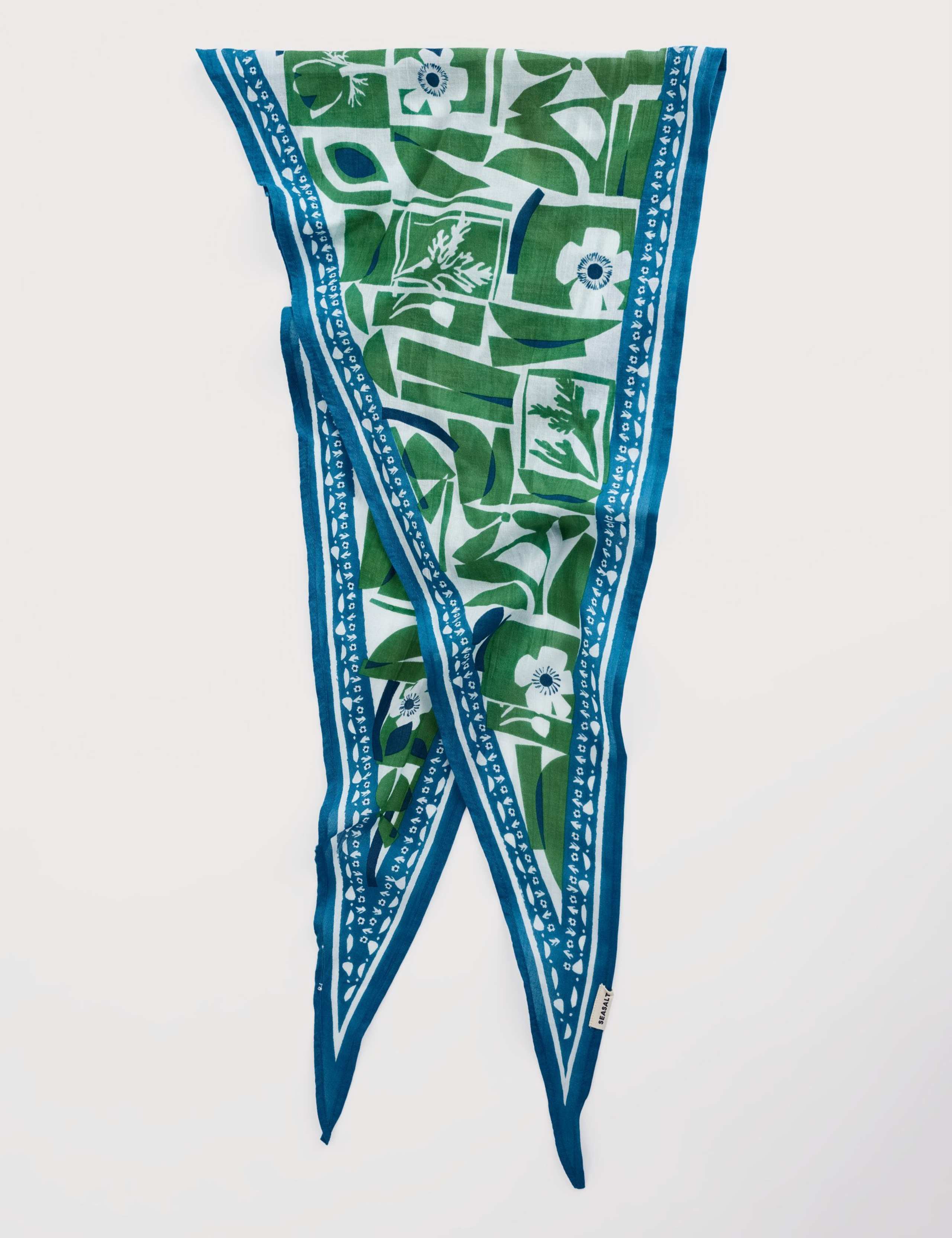 Cotton Modal Woven Floral Triangle Scarf 2 of 4