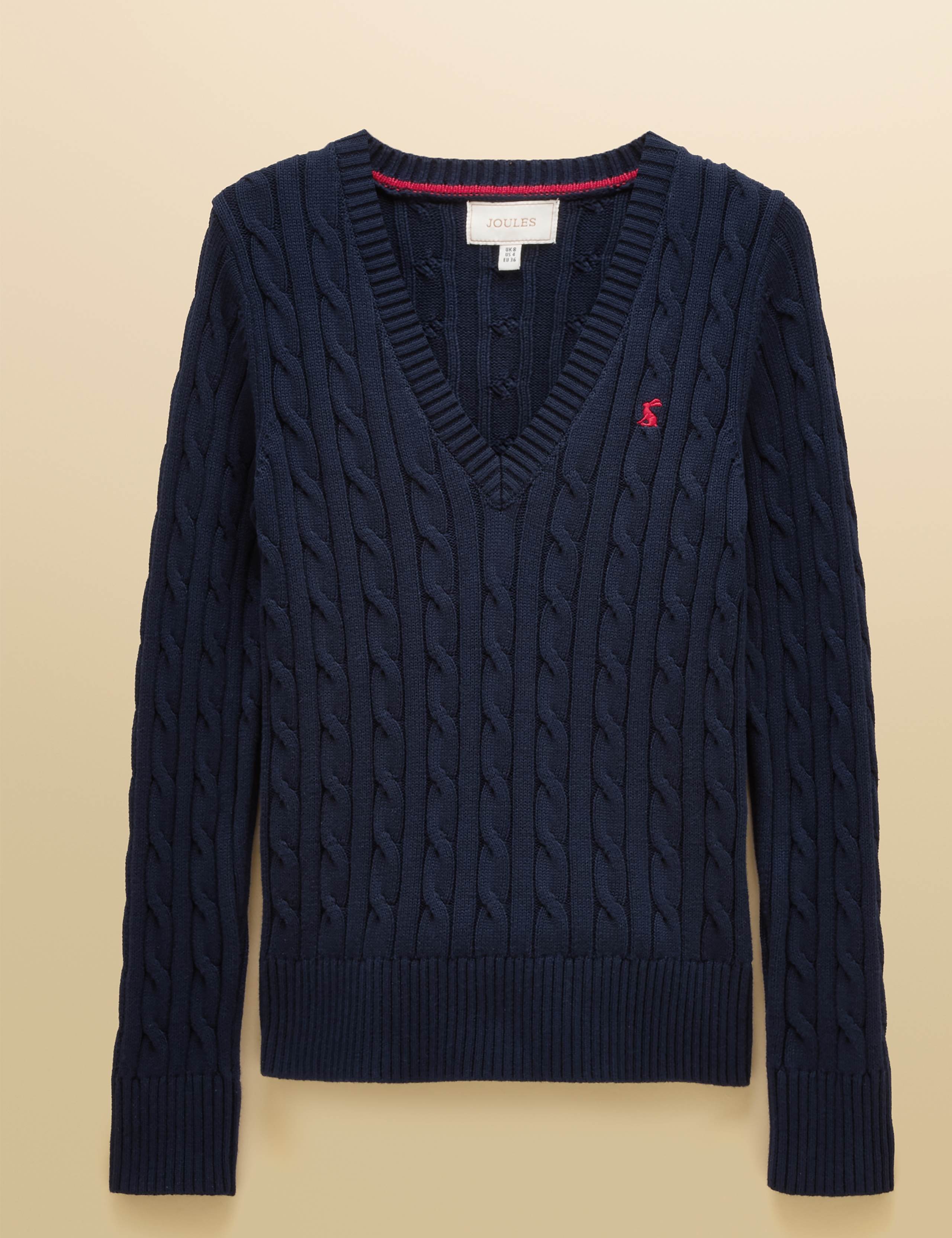 Pure Cotton Cable Knit V Neck Jumper 6 of 7