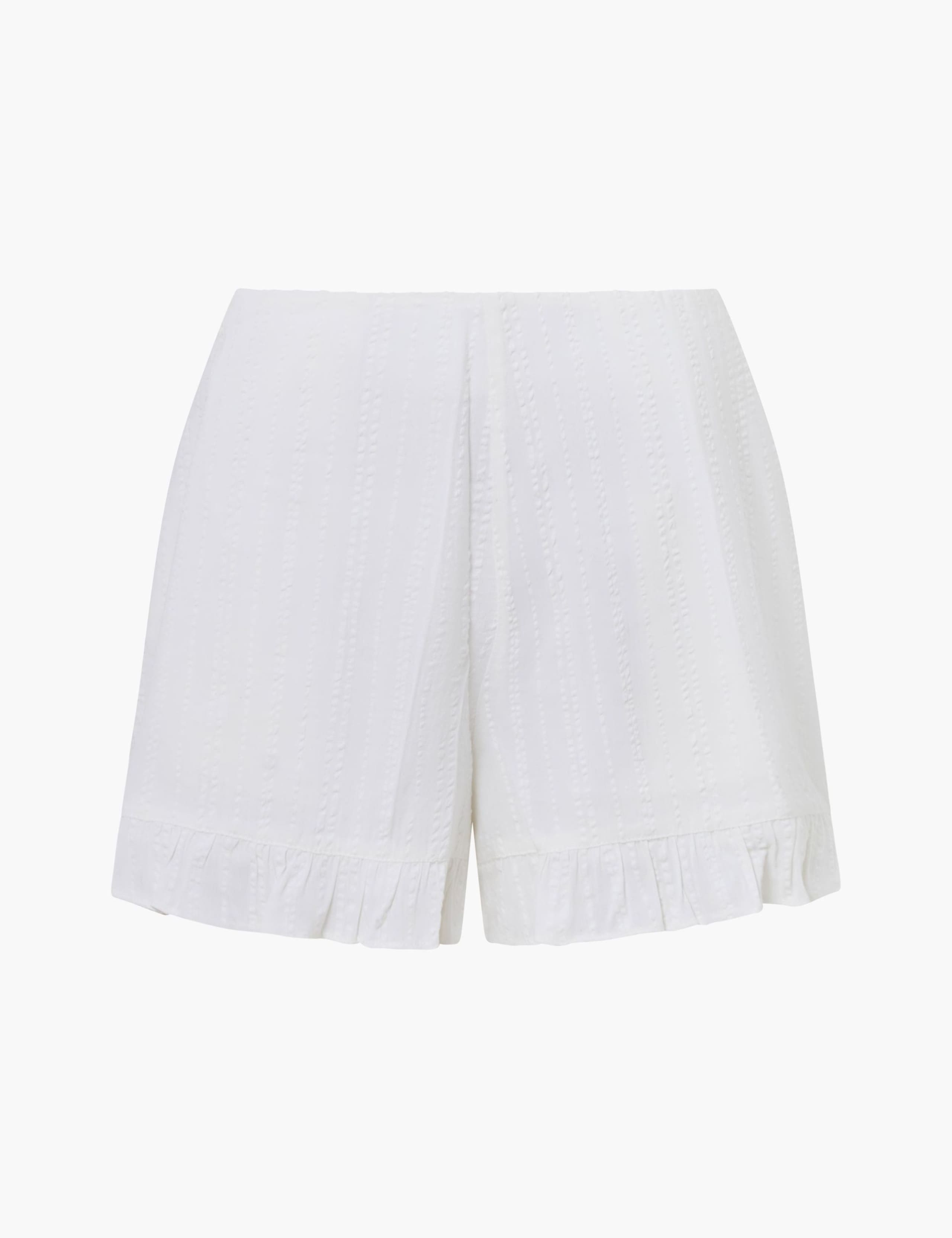 Pure Cotton High Waisted Frill Hem Shorts 2 of 3