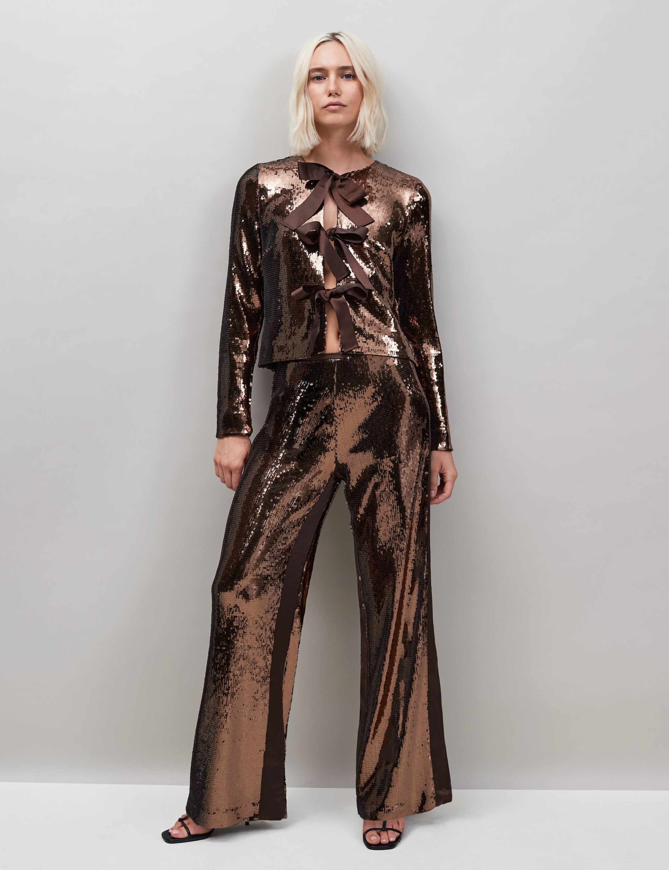 Sequin Bow Front Jacket 2 of 3
