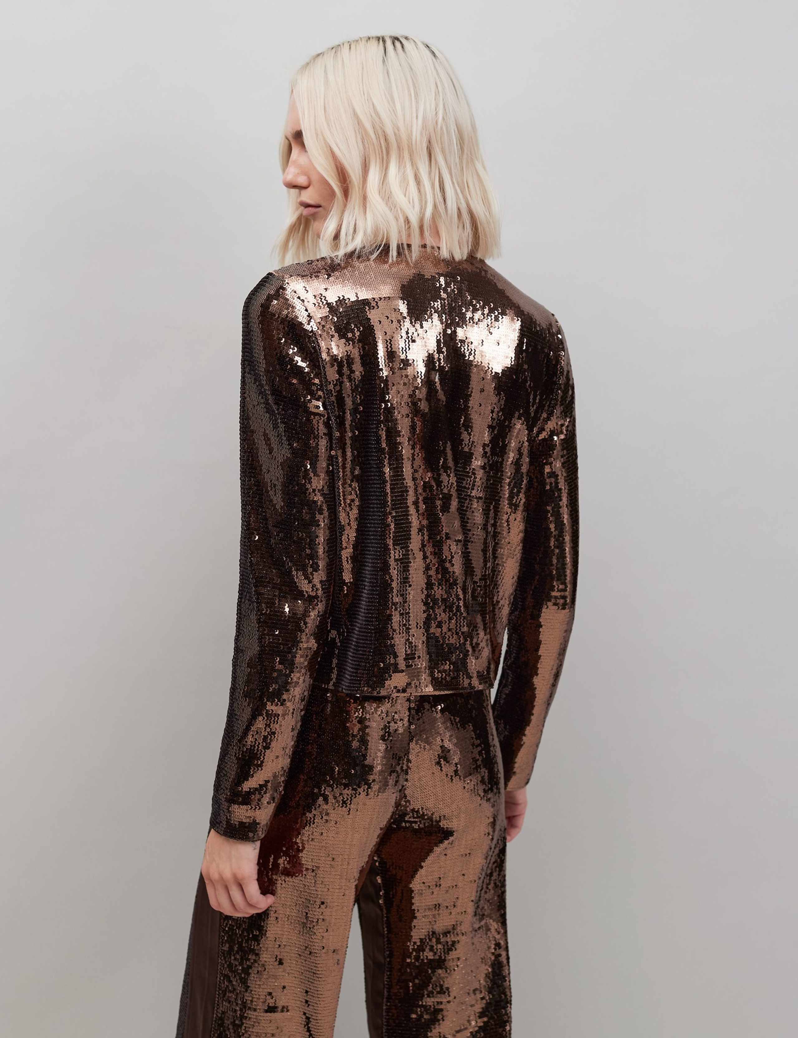 Sequin Bow Front Jacket 3 of 3