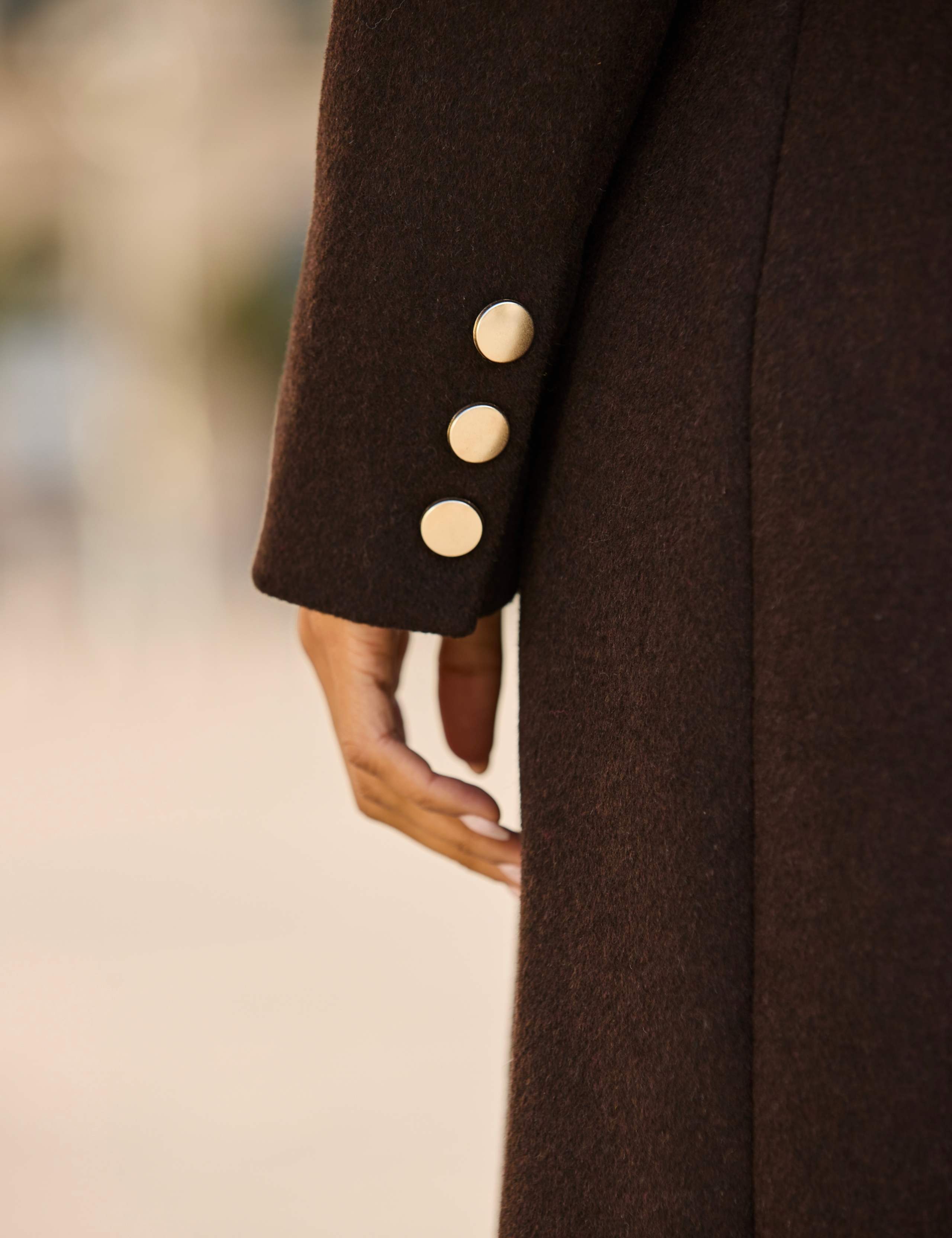 Wool Blend Longline Tailored Coat 3 of 7