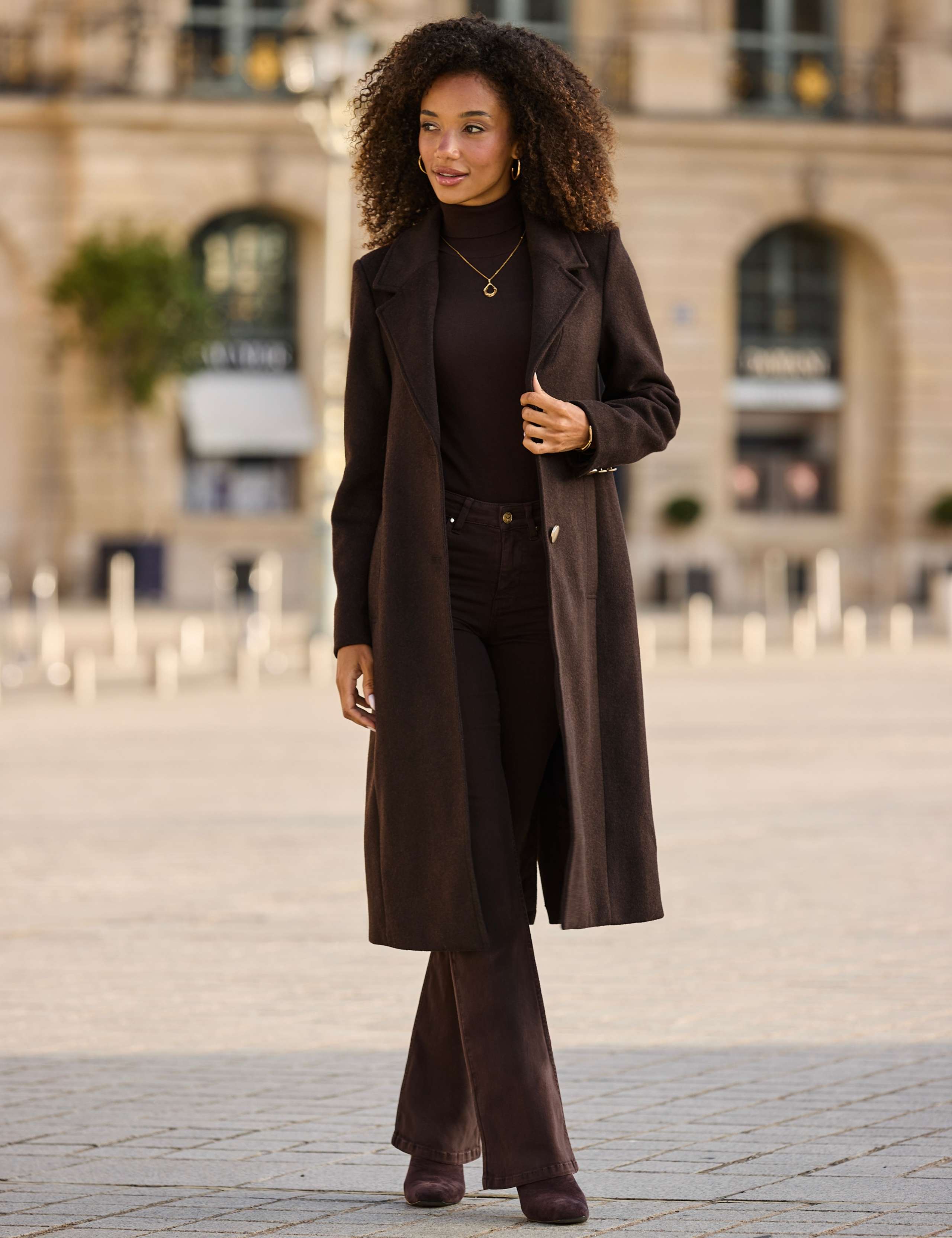 Wool Blend Longline Tailored Coat 6 of 7