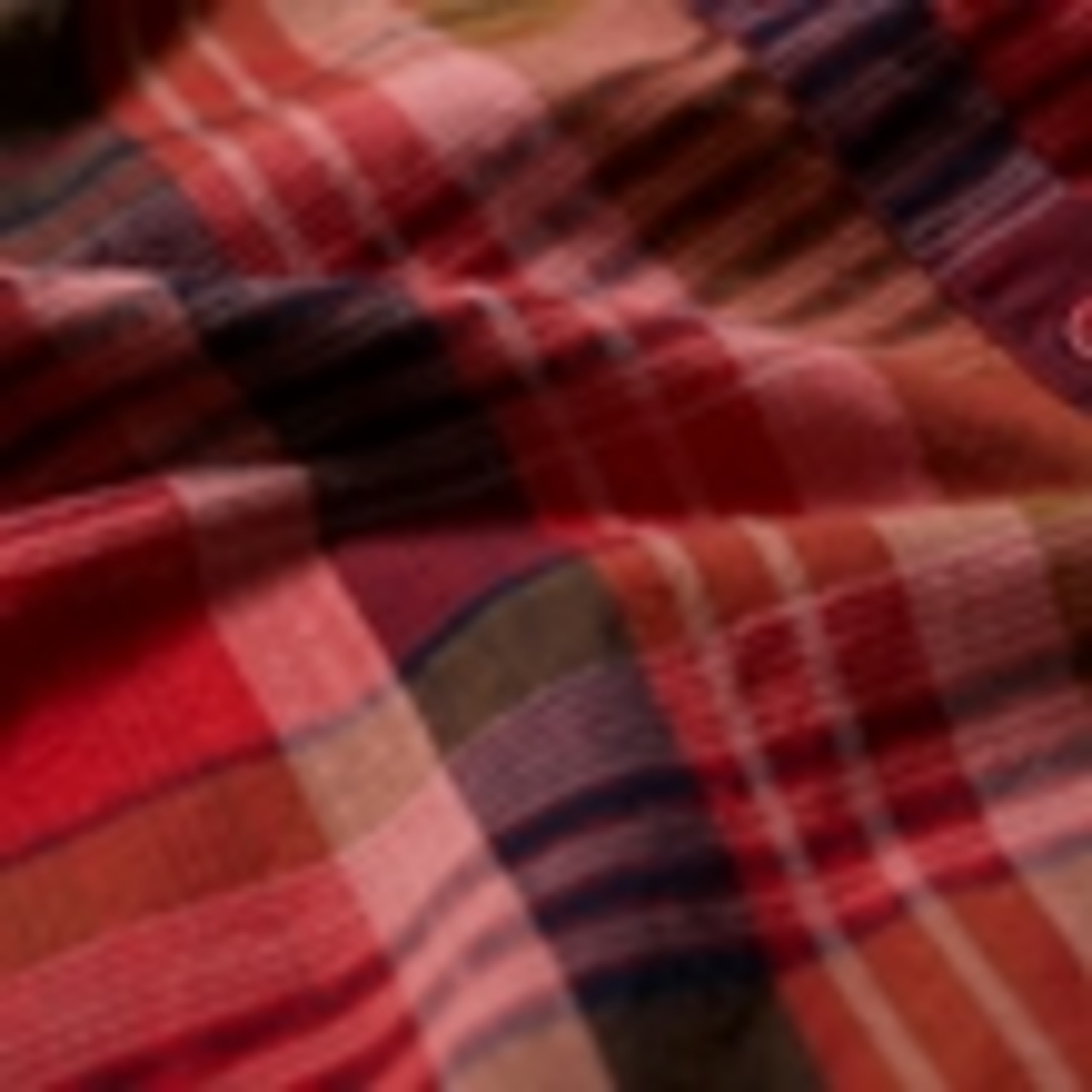 Pure Cotton Collarless Checked Shirt 5 of 5