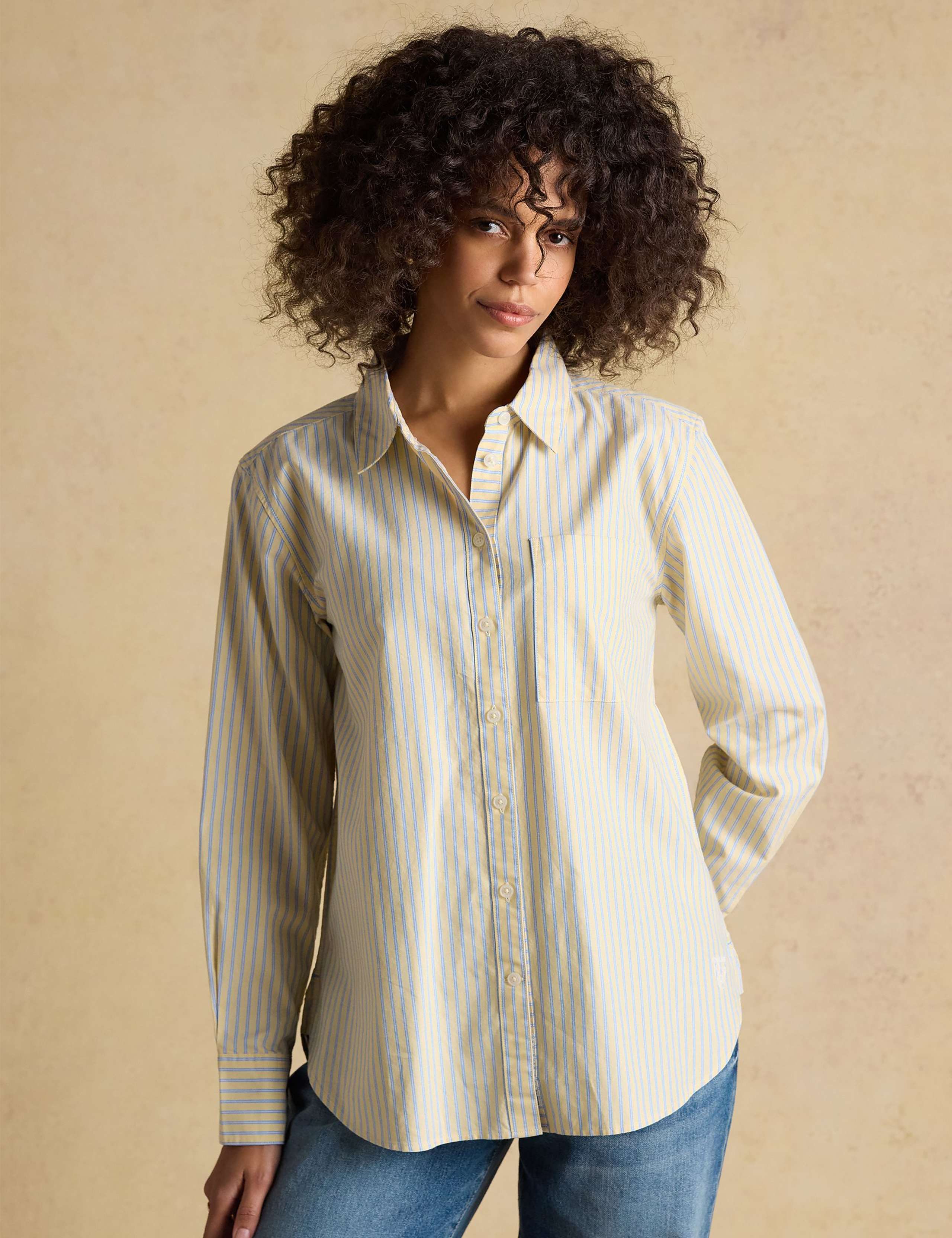 Pure Cotton Striped Oxford Shirt 1 of 7