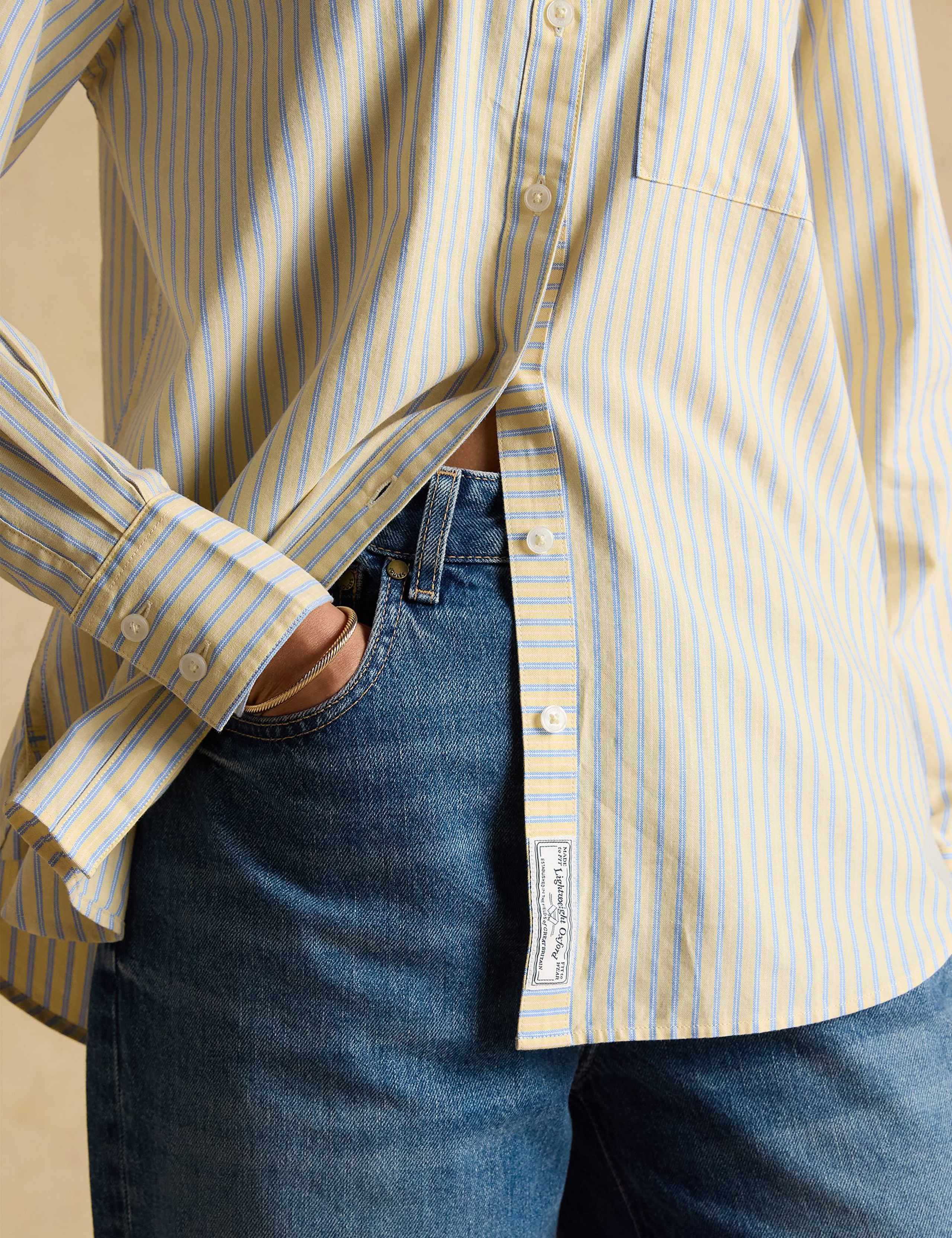 Pure Cotton Striped Oxford Shirt 6 of 7