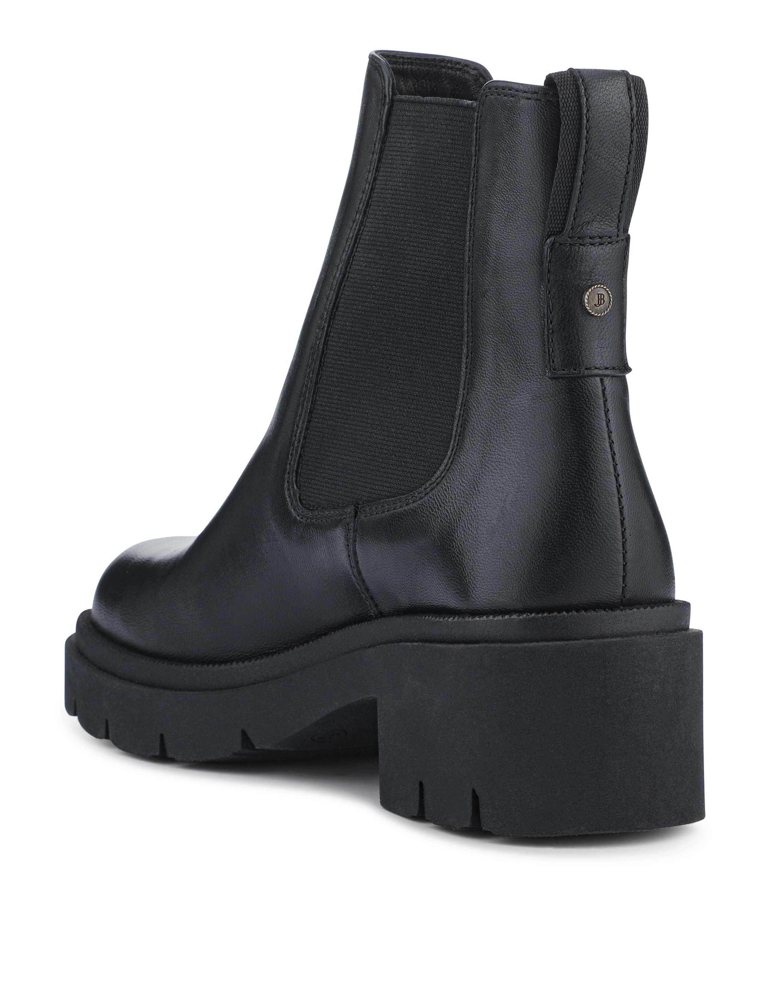 Leather Chelsea Block Heel Ankle Boots 5 of 6