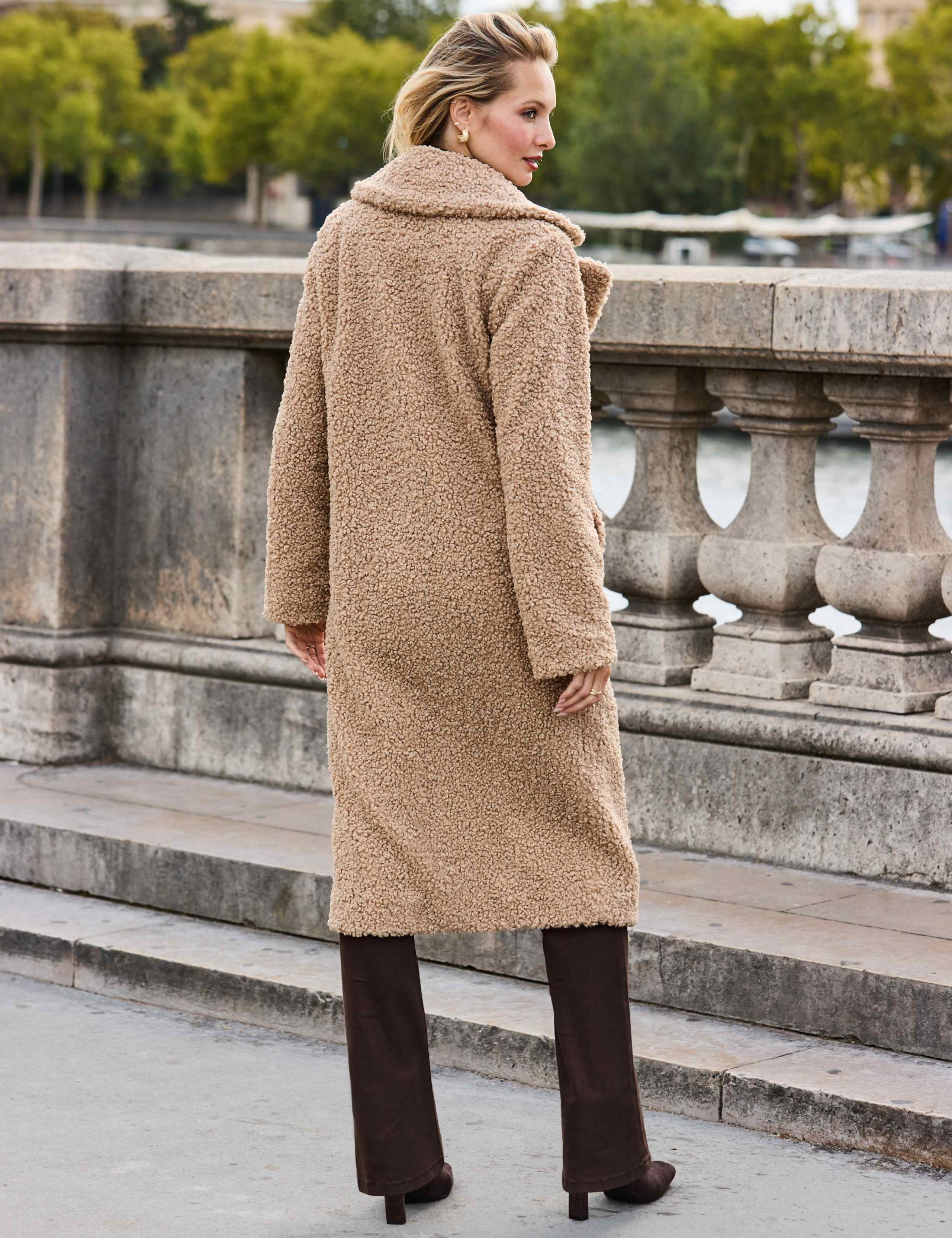 Borg Oversized Longline Coat 7 of 7