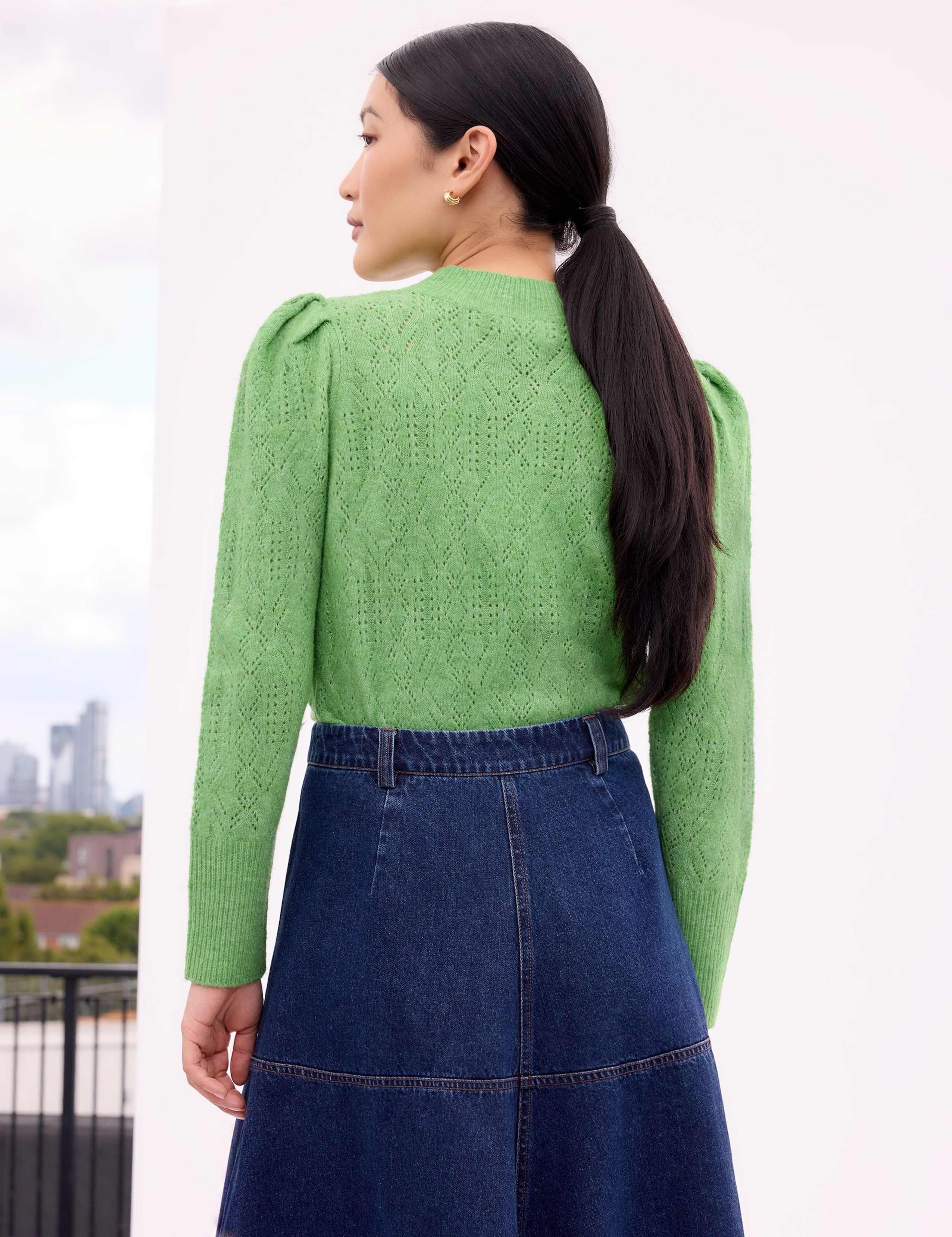 Pointelle Puff Sleeve Jumper 2 of 3