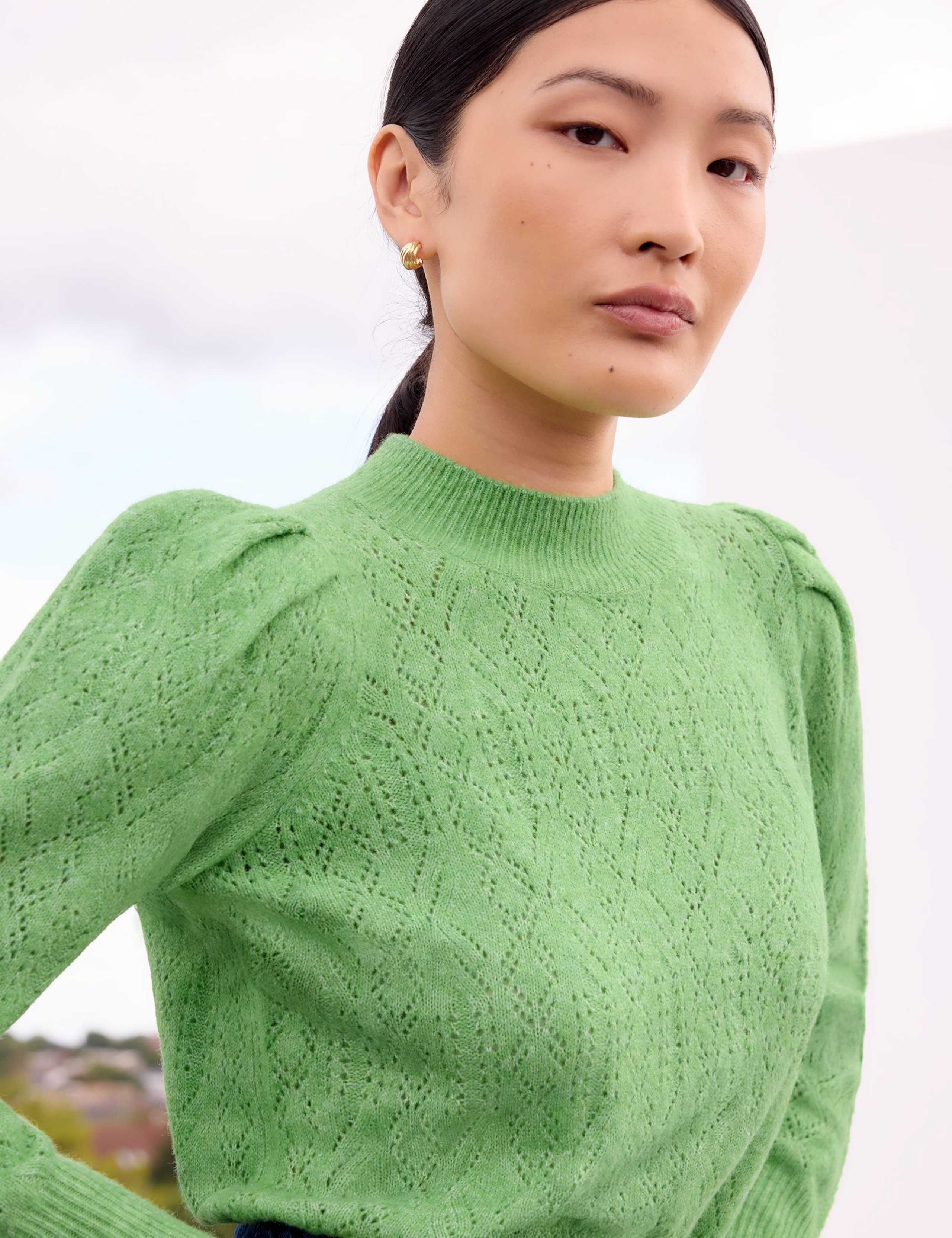 Pointelle Puff Sleeve Jumper 3 of 3