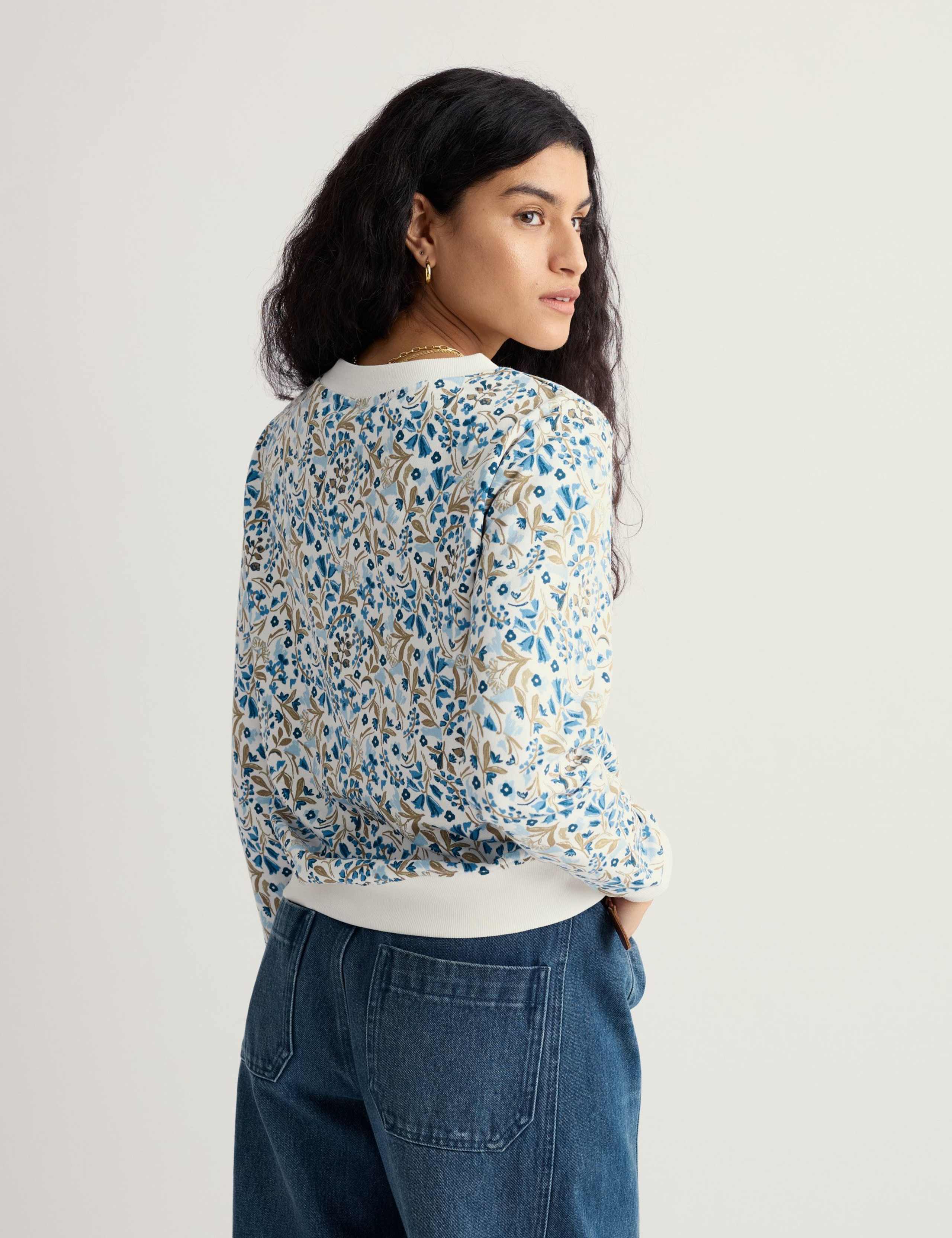 Pure Cotton Floral Sweatshirt 4 of 5