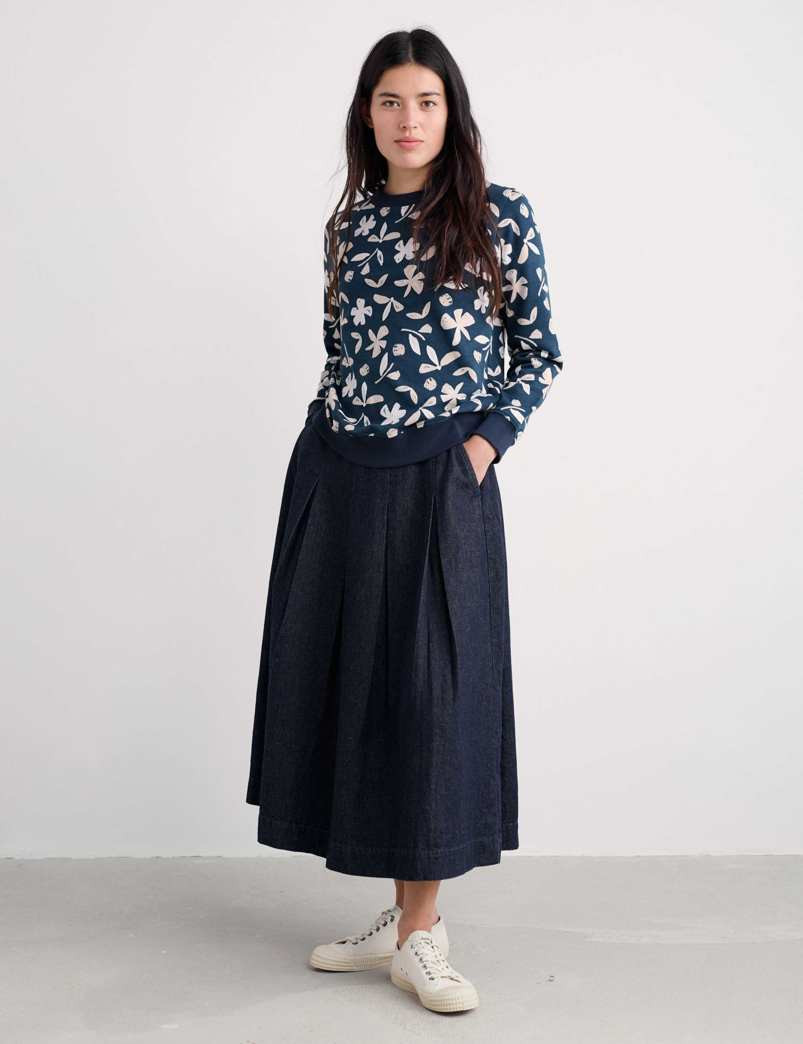 Pure Cotton Floral Sweatshirt 1 of 5