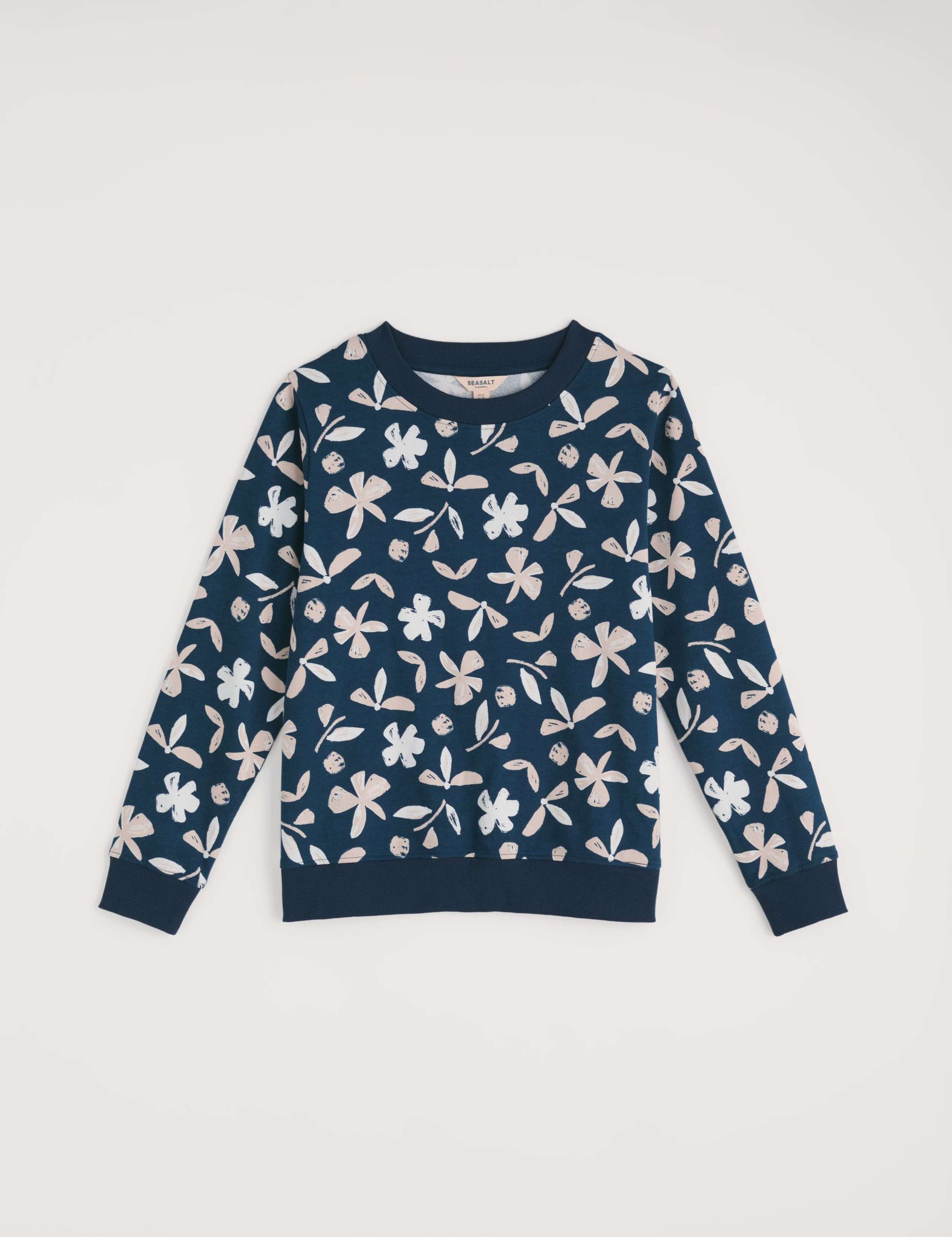 Pure Cotton Floral Sweatshirt 2 of 5