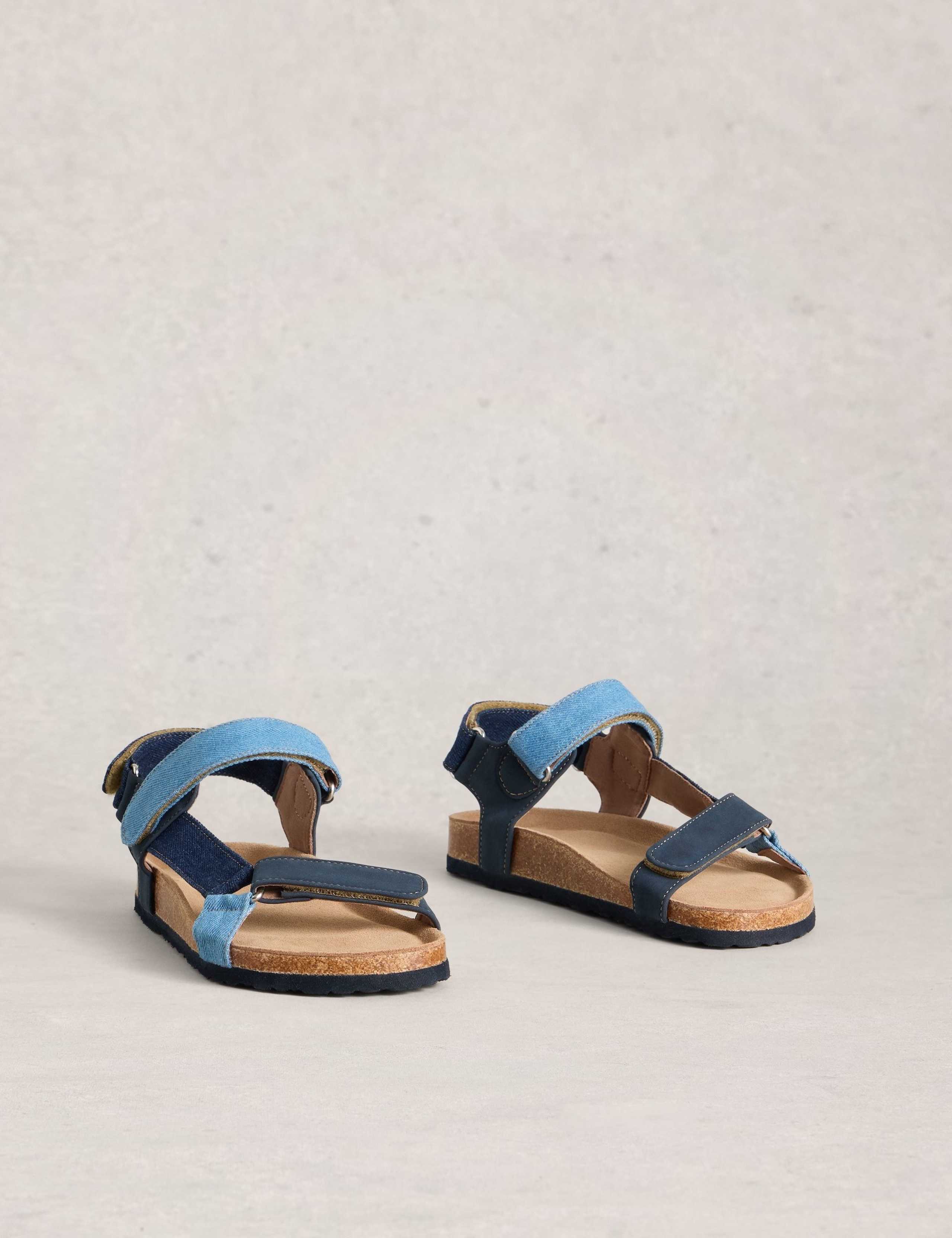 Riptape Ankle Strap Flat Footbed Sandals 2 of 4