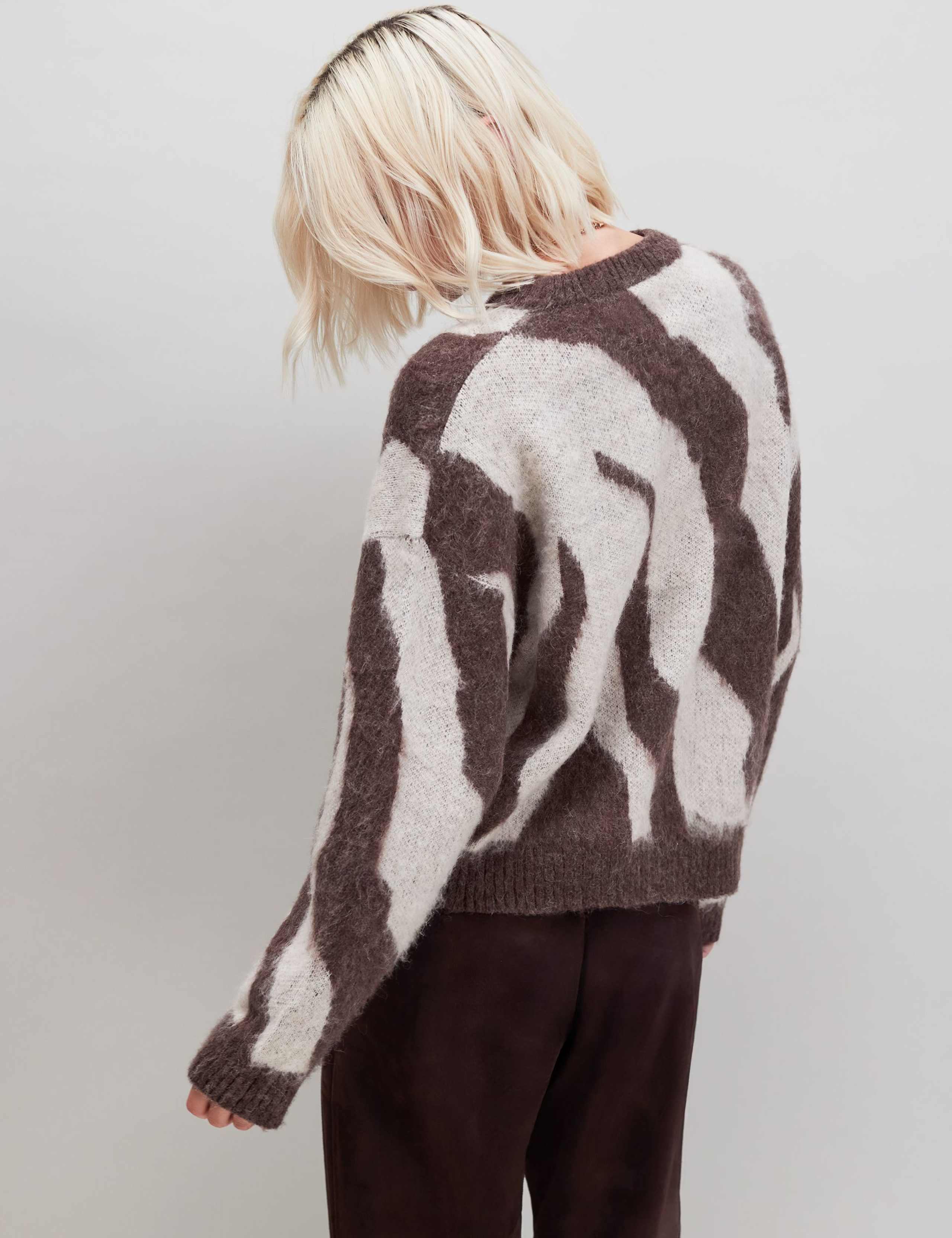Zebra Brushed Relaxed Jumper with Alpaca 3 of 3