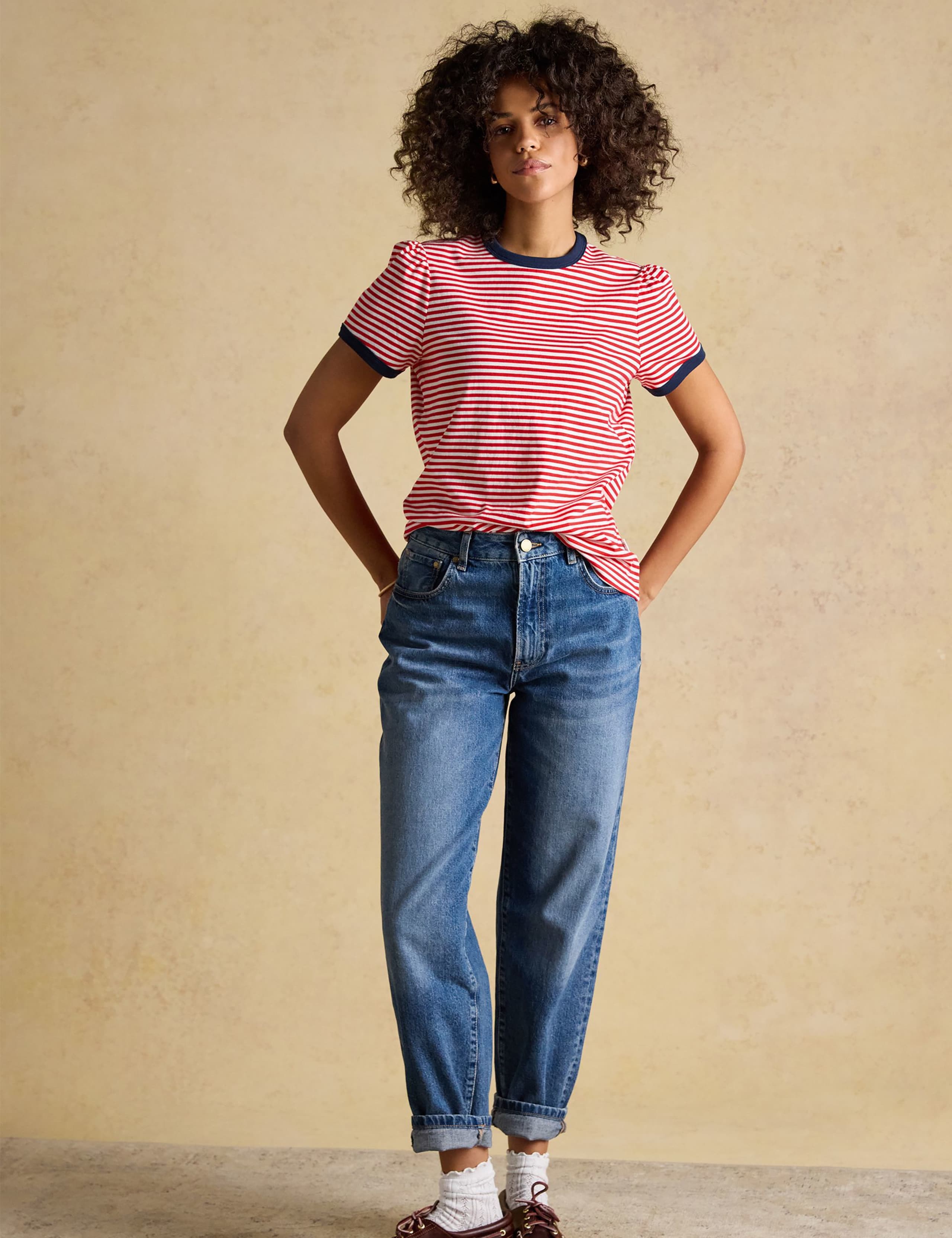 3 Pack Pure Cotton Striped Ringer T-Shirts 3 of 10