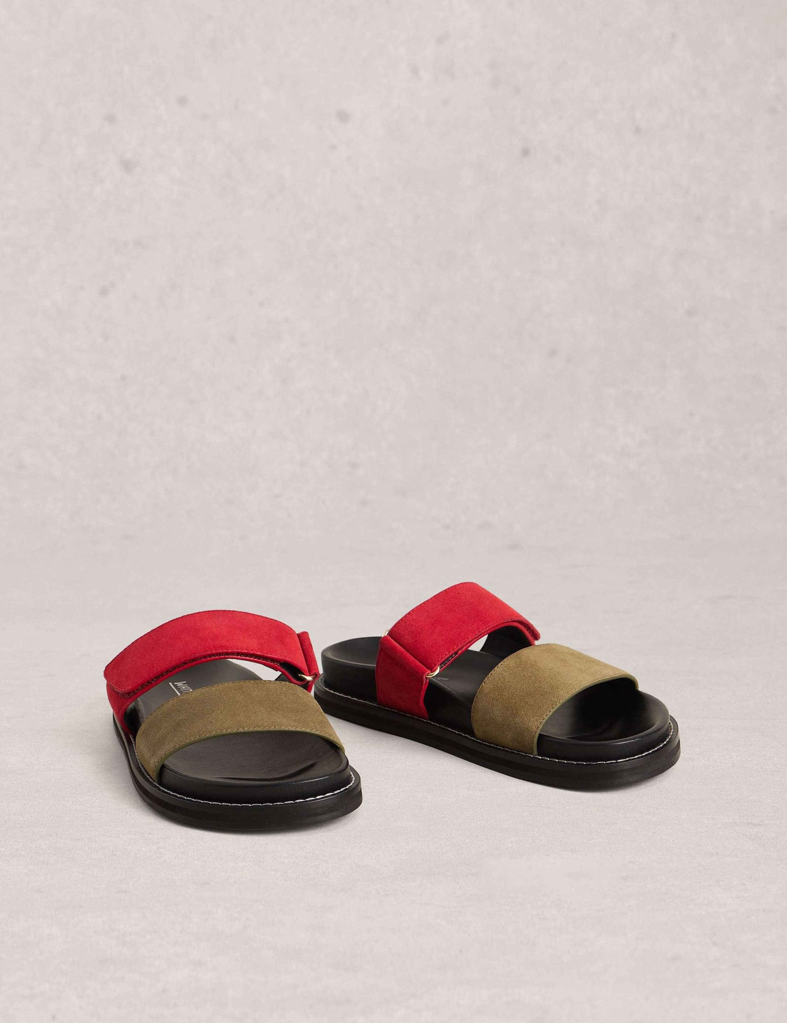 Suede Riptape Flat Footbed Mules 3 of 4