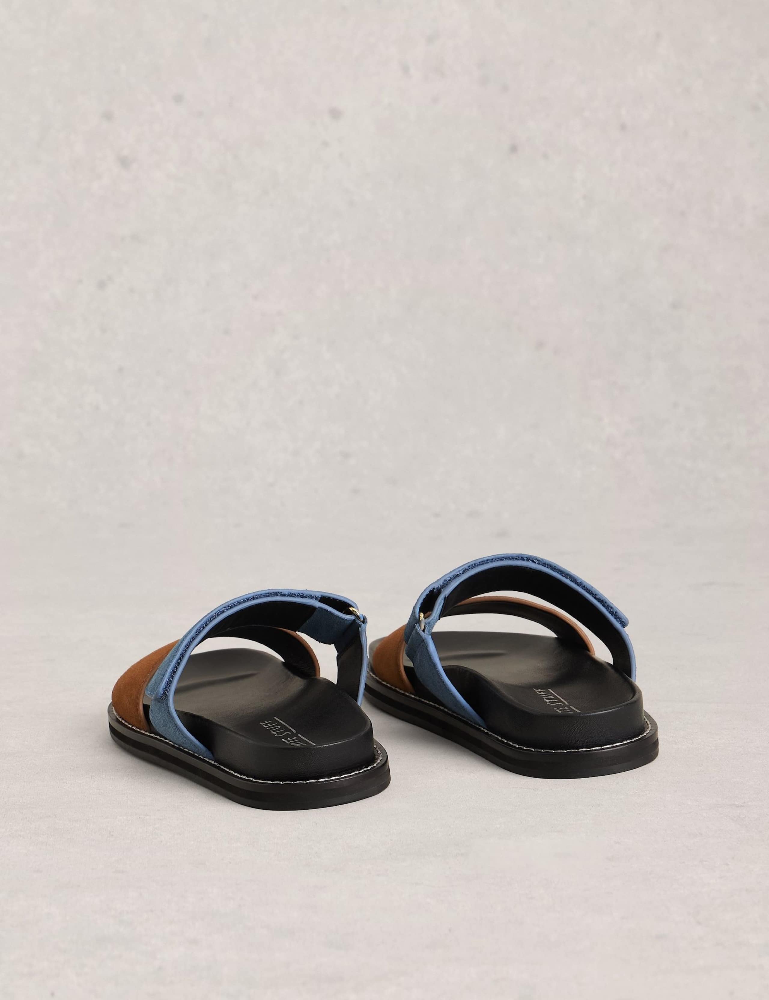 Suede Riptape Flat Footbed Mules 2 of 4