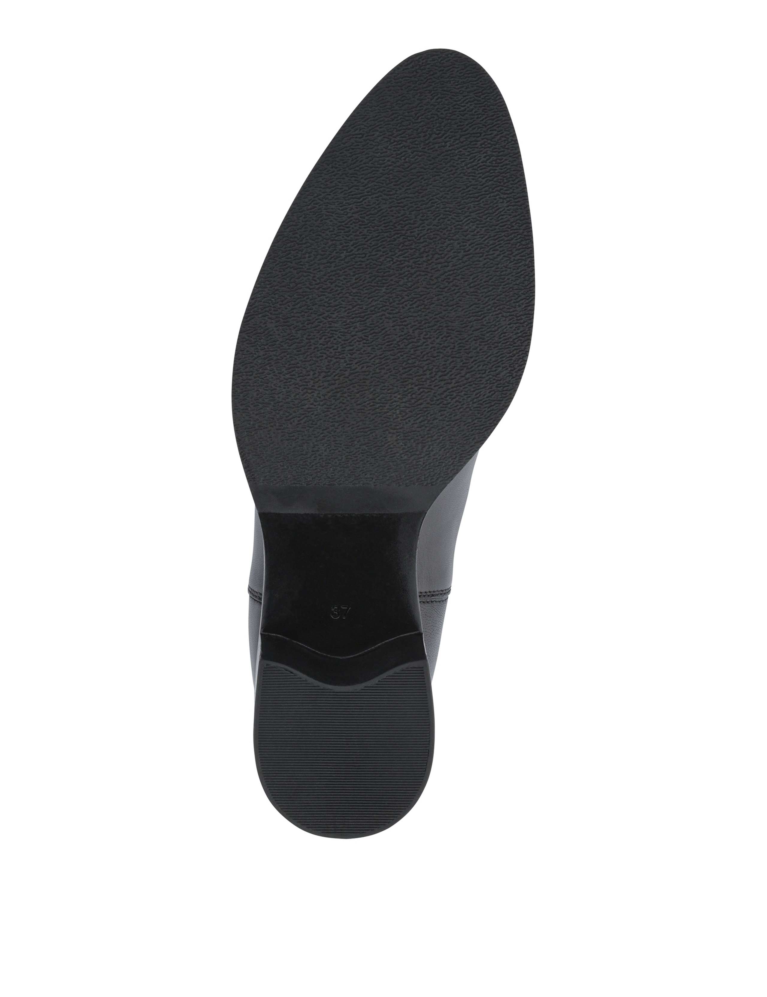 Leather Chelsea Block Heel Ankle Boots 5 of 6