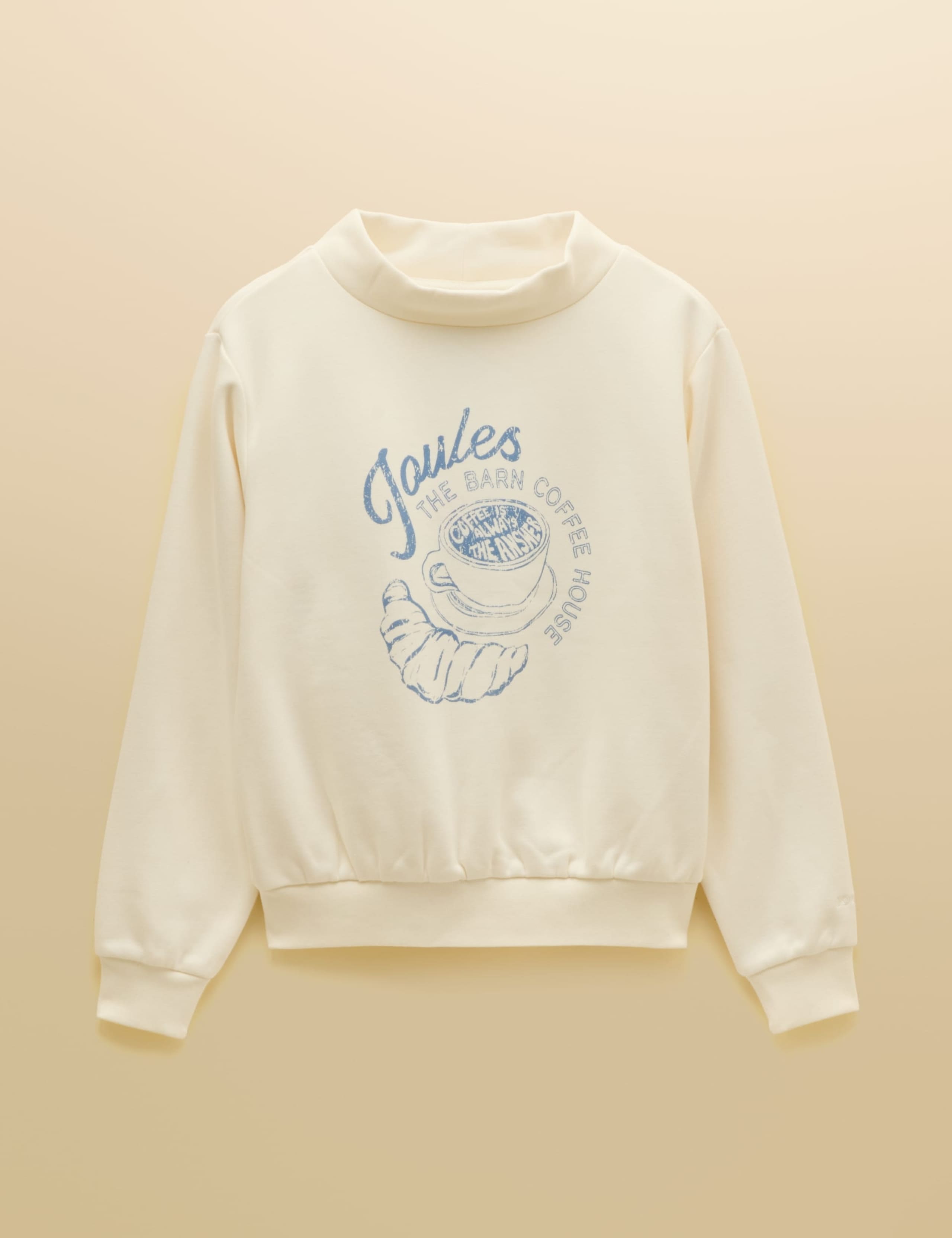 Cotton Wide Neck Printed Sweatshirt 5 of 7