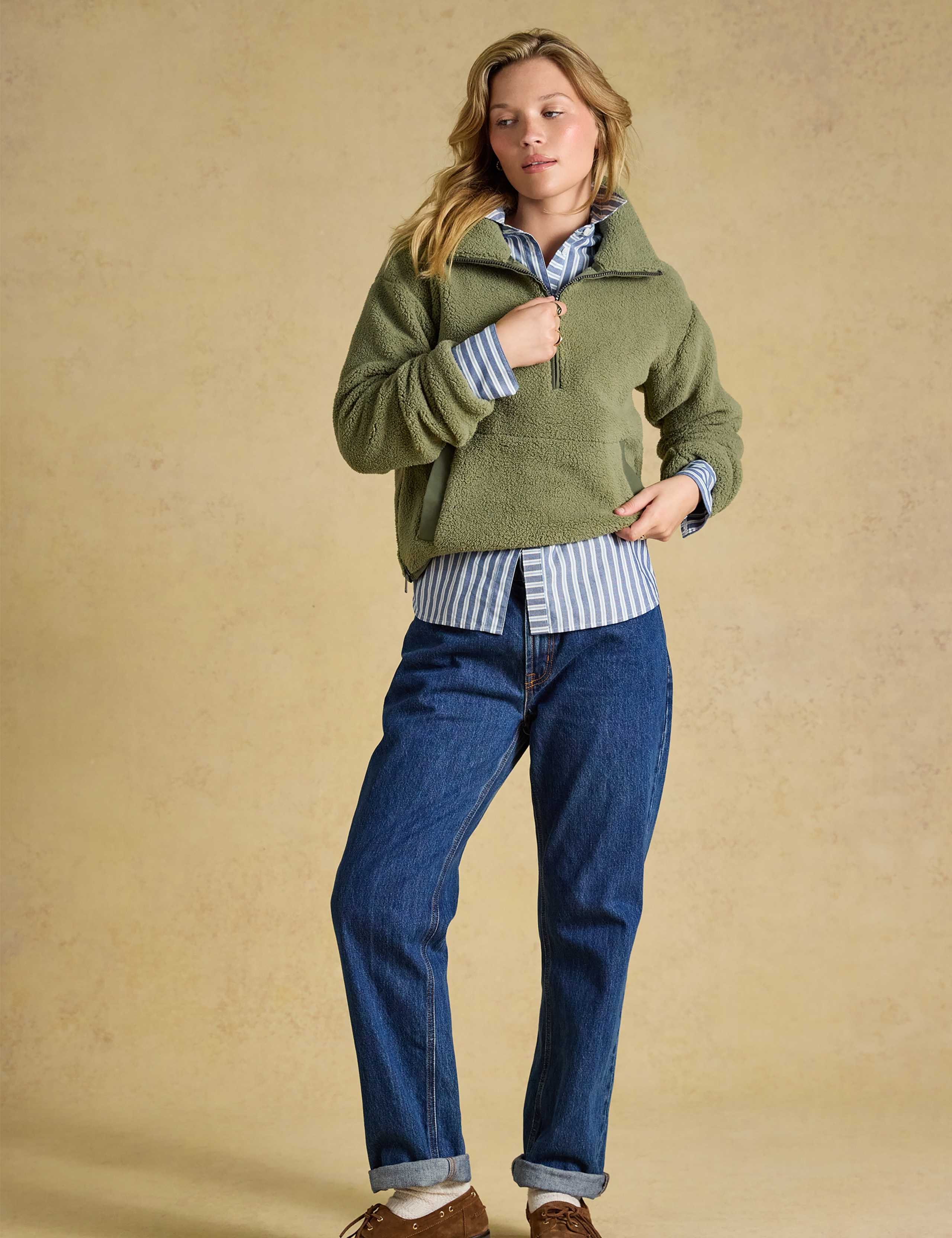 Cropped Quarter Zip Fleece 3 of 8